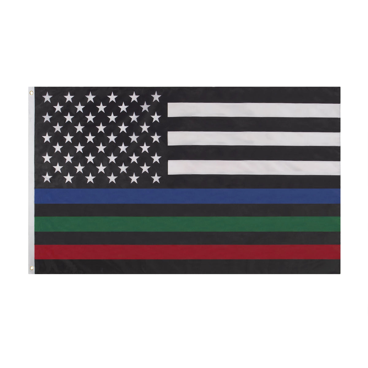 Rothco Thin Red, Blue, and Green Line US Flag - 3' x 5' - Rothco 14459