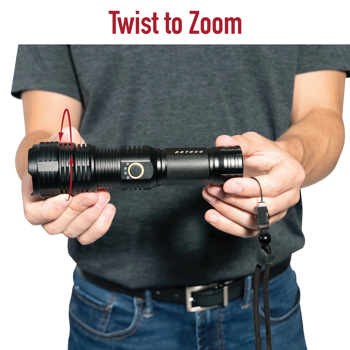 Rothco Rechargeable LED Tactical Task Light with Zoom - 1500 Lumens - Rothco 19155
