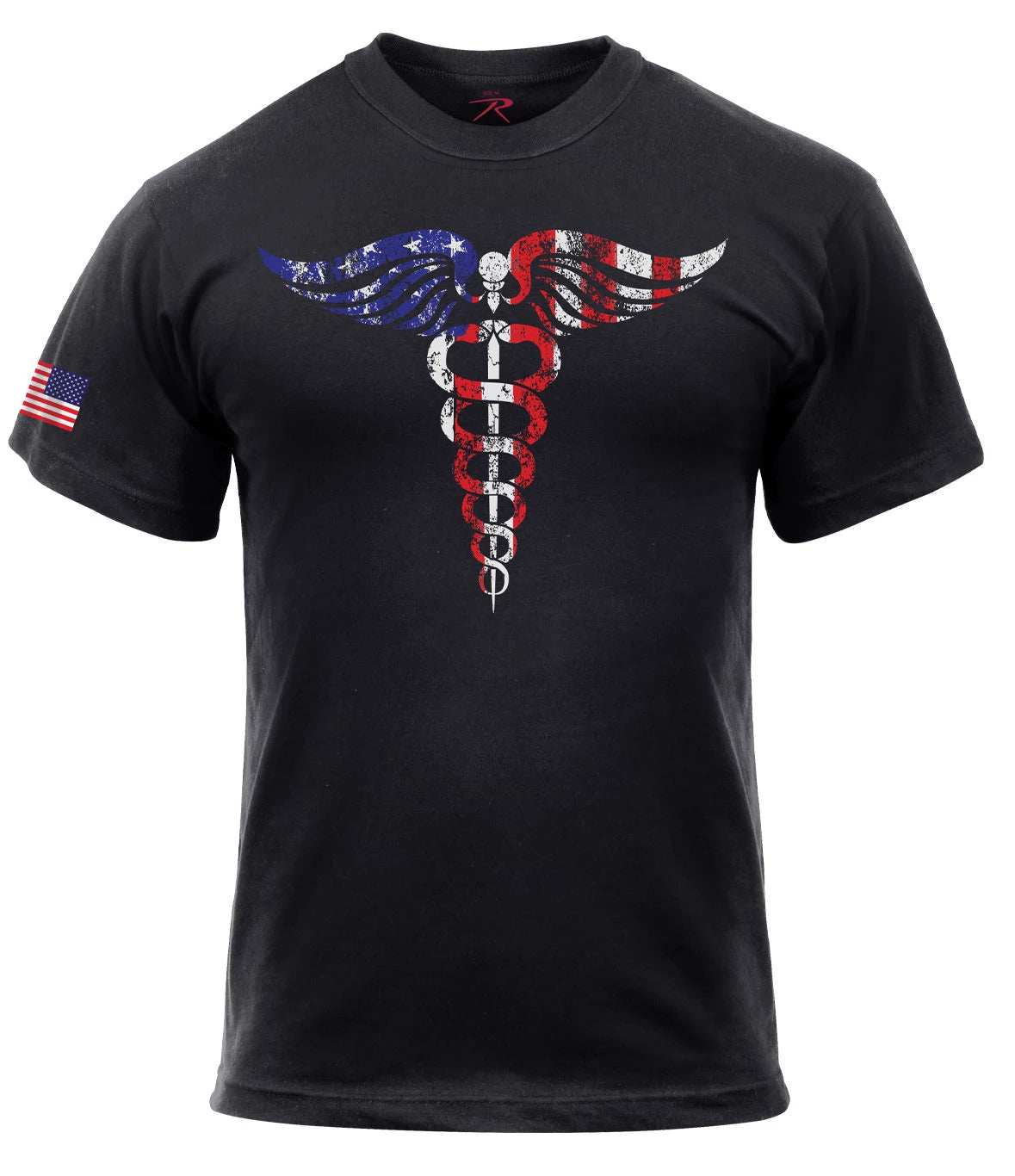 Rothco Medical Symbol (Caduceus) T-Shirt - Black - Rothco 2728-MED
