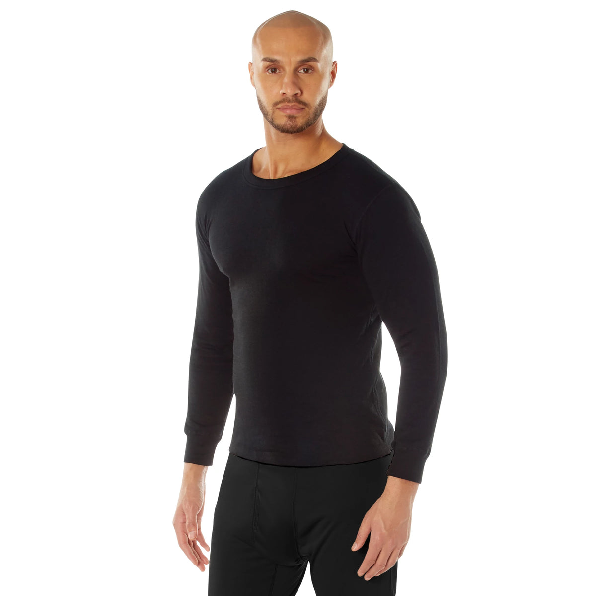 Rothco Midweight Thermal Knit Top - Rothco 2827-BK-S