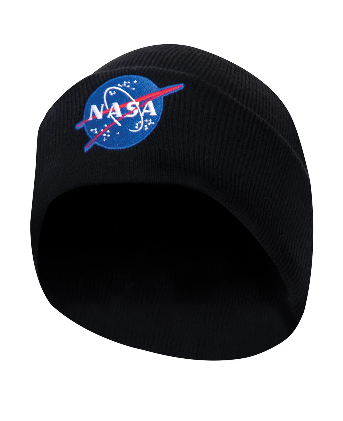 Rothco Deluxe NASA Meatball Logo Embroidered Watch Cap - Black - Rothco 5424