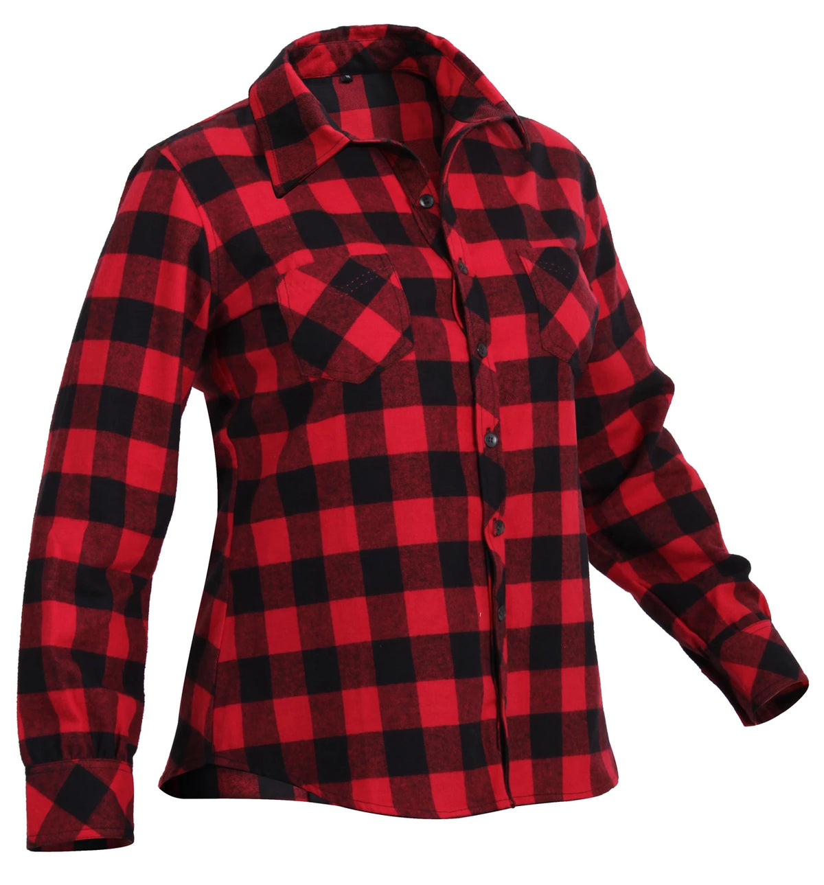 Rothco Womens Plaid Flannel Shirt - Rothco 55739-RDBK-S