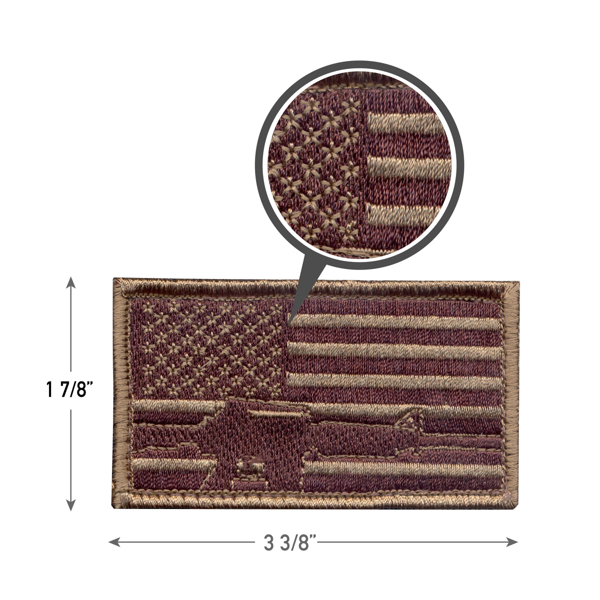 Rothco Subdued Flag & Rifle Morale Patch - Rothco 72204