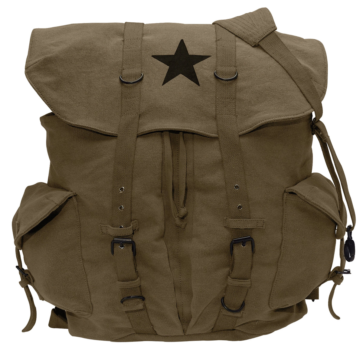 Rothco Vintage Weekender Canvas Backpack with Star - Rothco 9158
