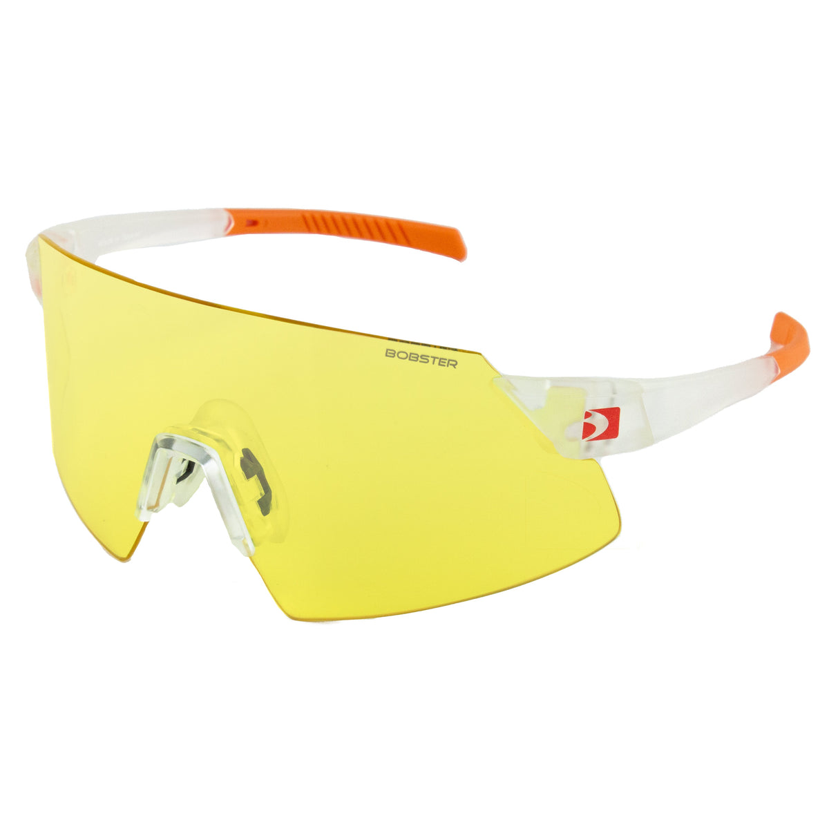 Bobster BCAD01 - Cadence Sunglasses - Matte Clear/Orange Frame w/ Smoke Black