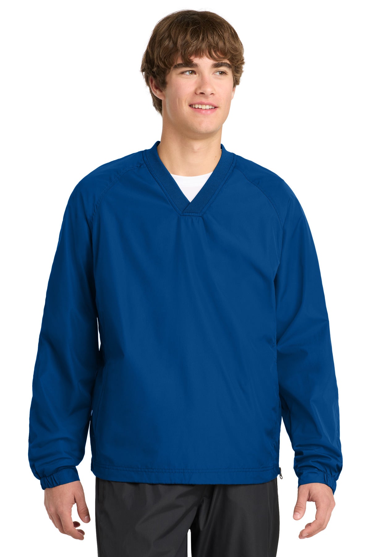 Sport-Tek® V-Neck Raglan Wind Shirt. JST72