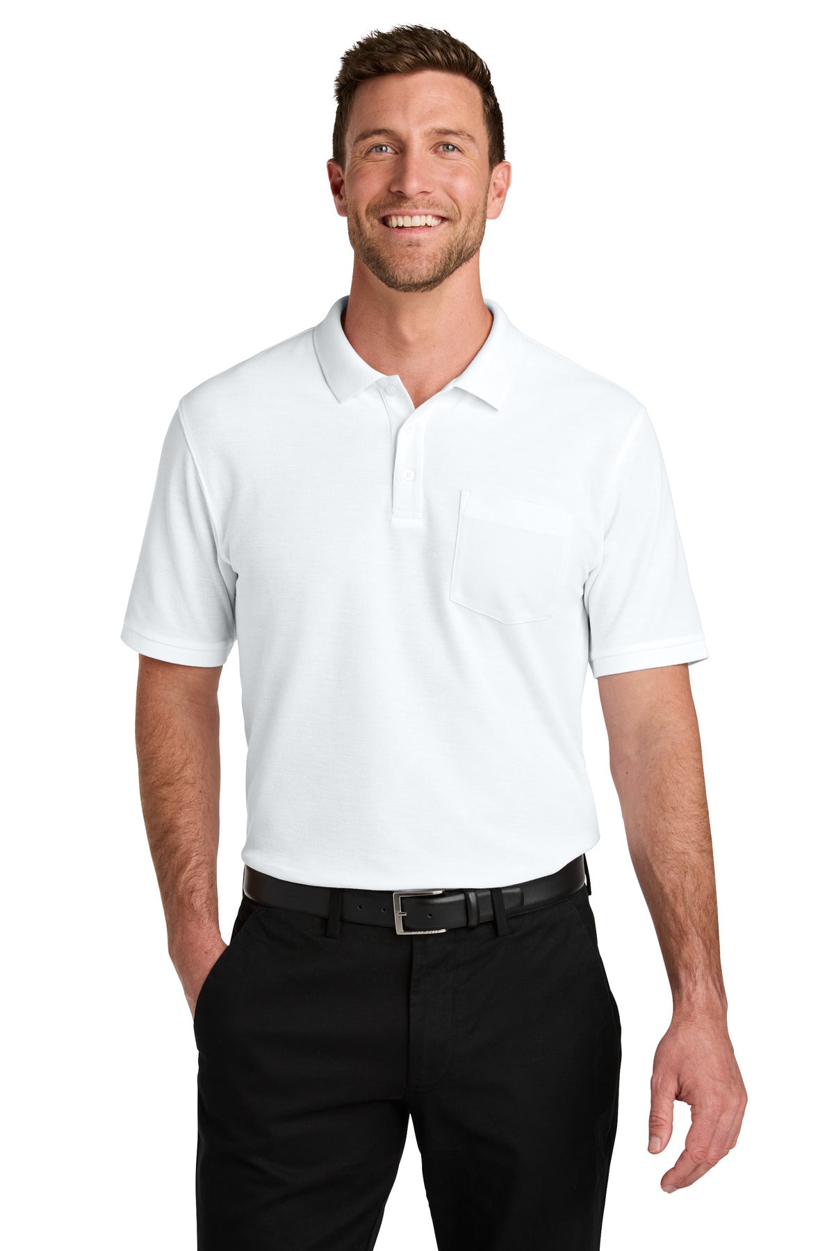 Port Authority® Wearever Signature Pique Pocket Polo K200P
