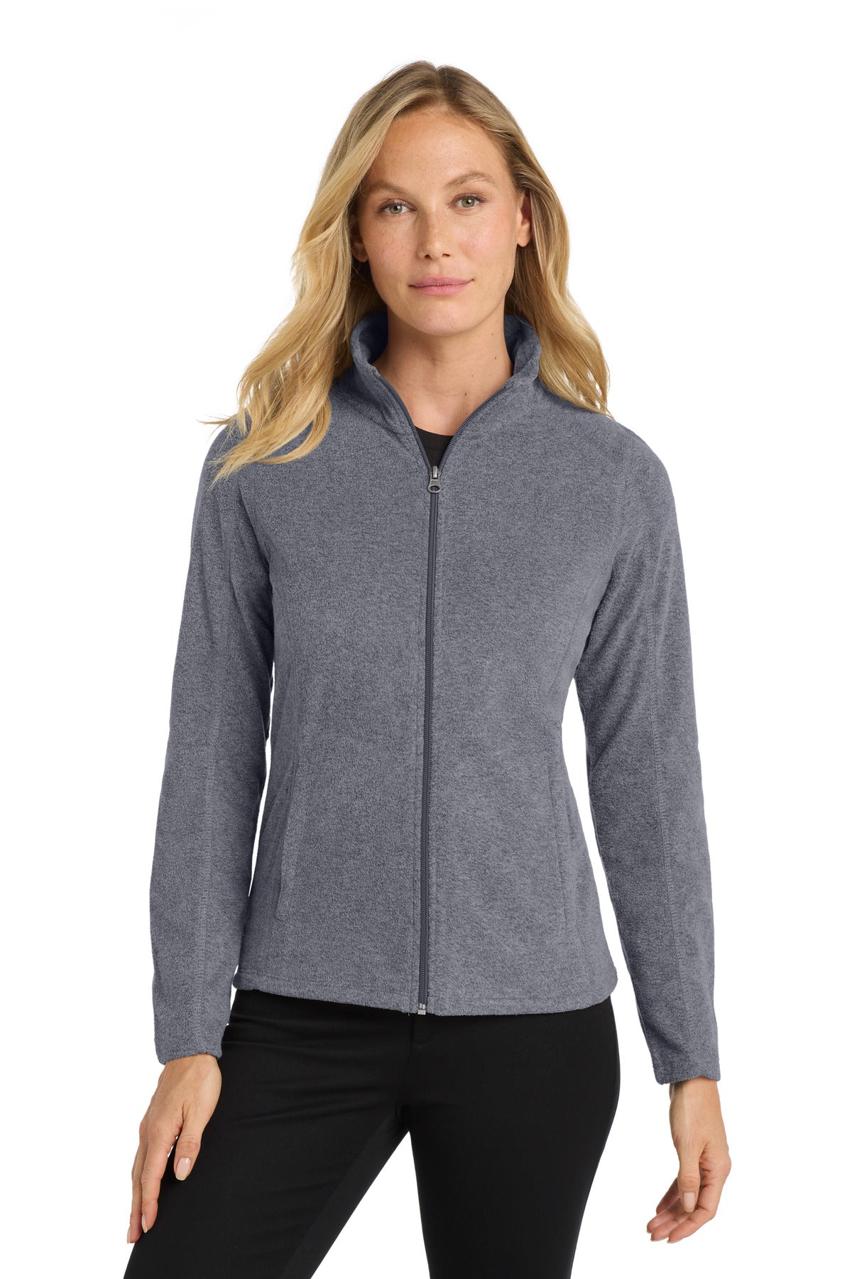 Port Authority® Women's Heather Microfleece Full-Zip Jacket. L235