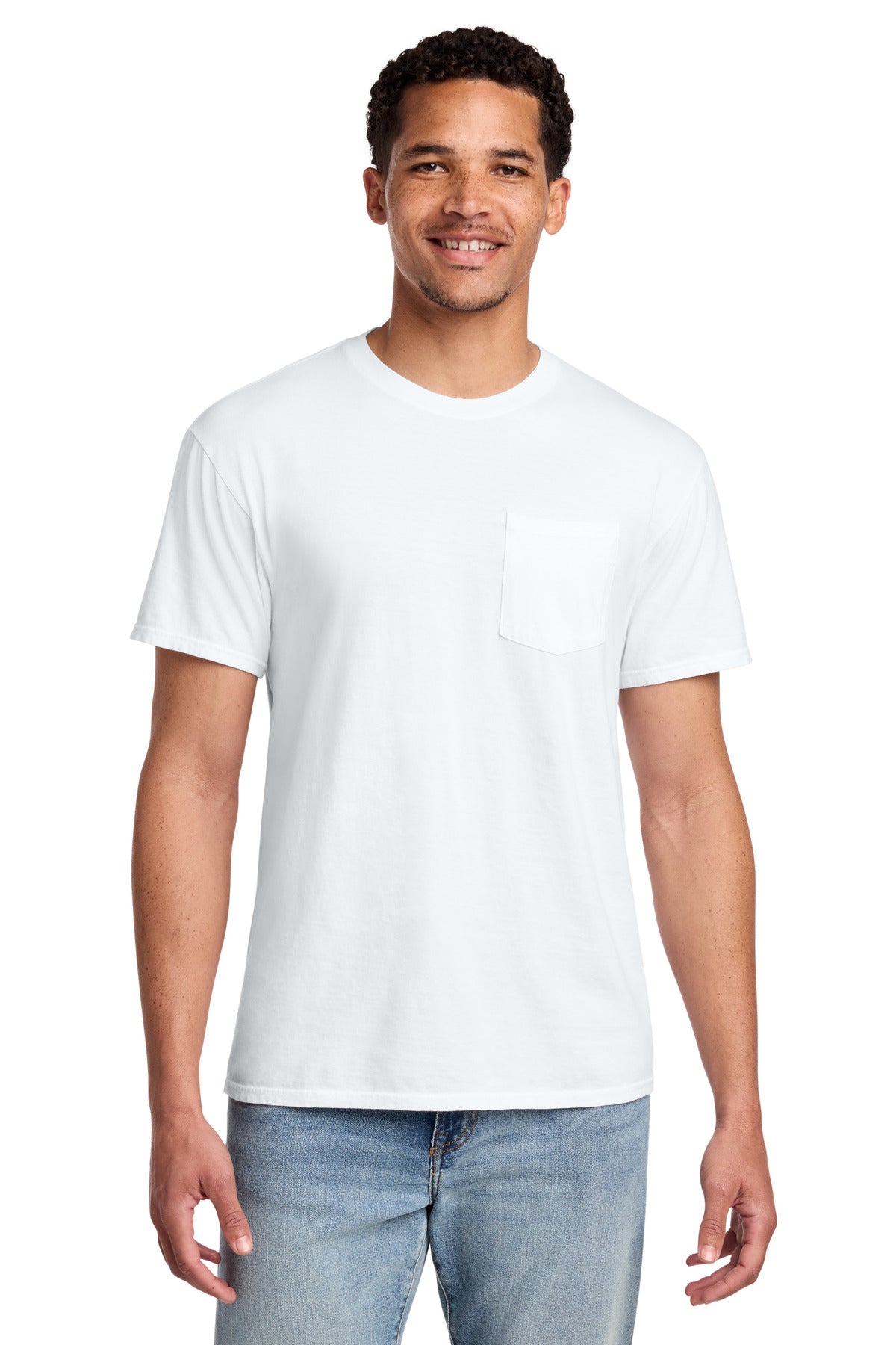 Port & Co® Beach Wash® Garment-Dyed Pocket Tee. PC099P