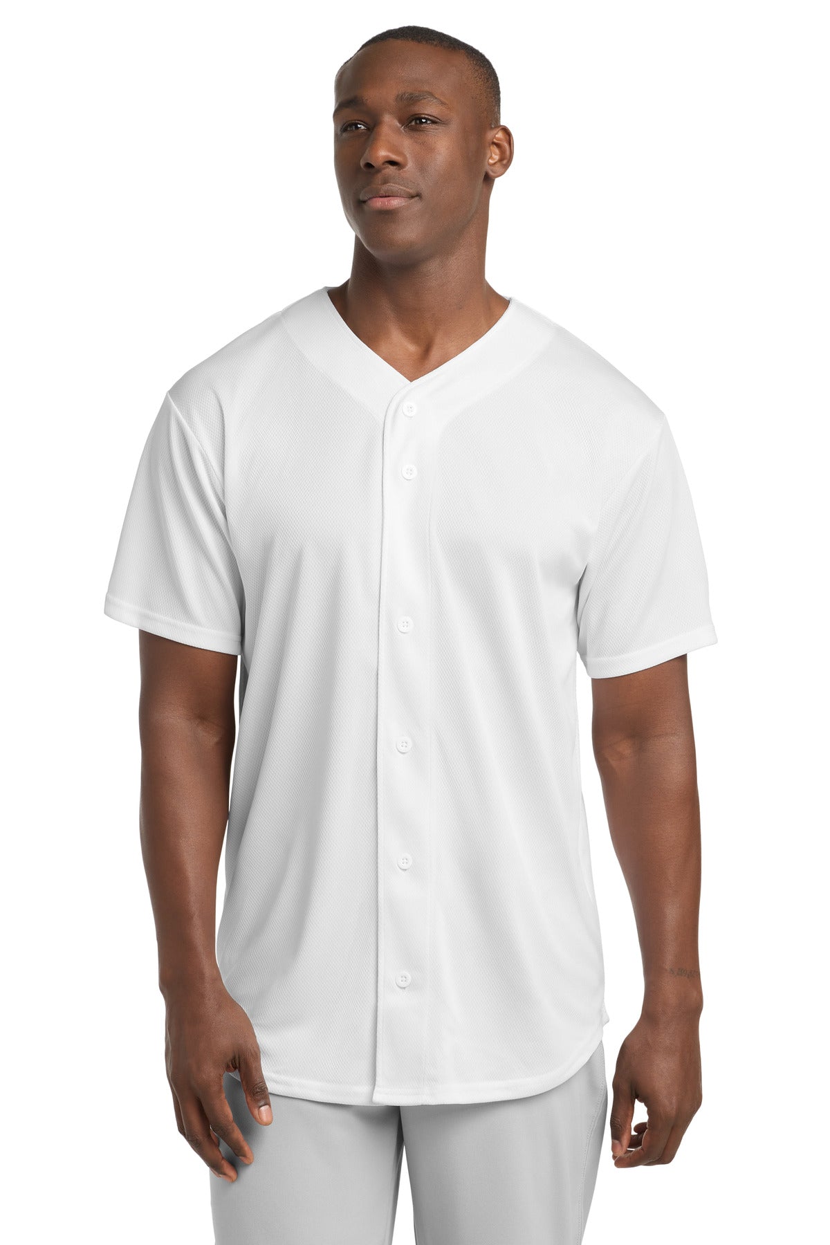 Sport-Tek® PosiCharge® Tough Mesh Full-Button Jersey. ST220