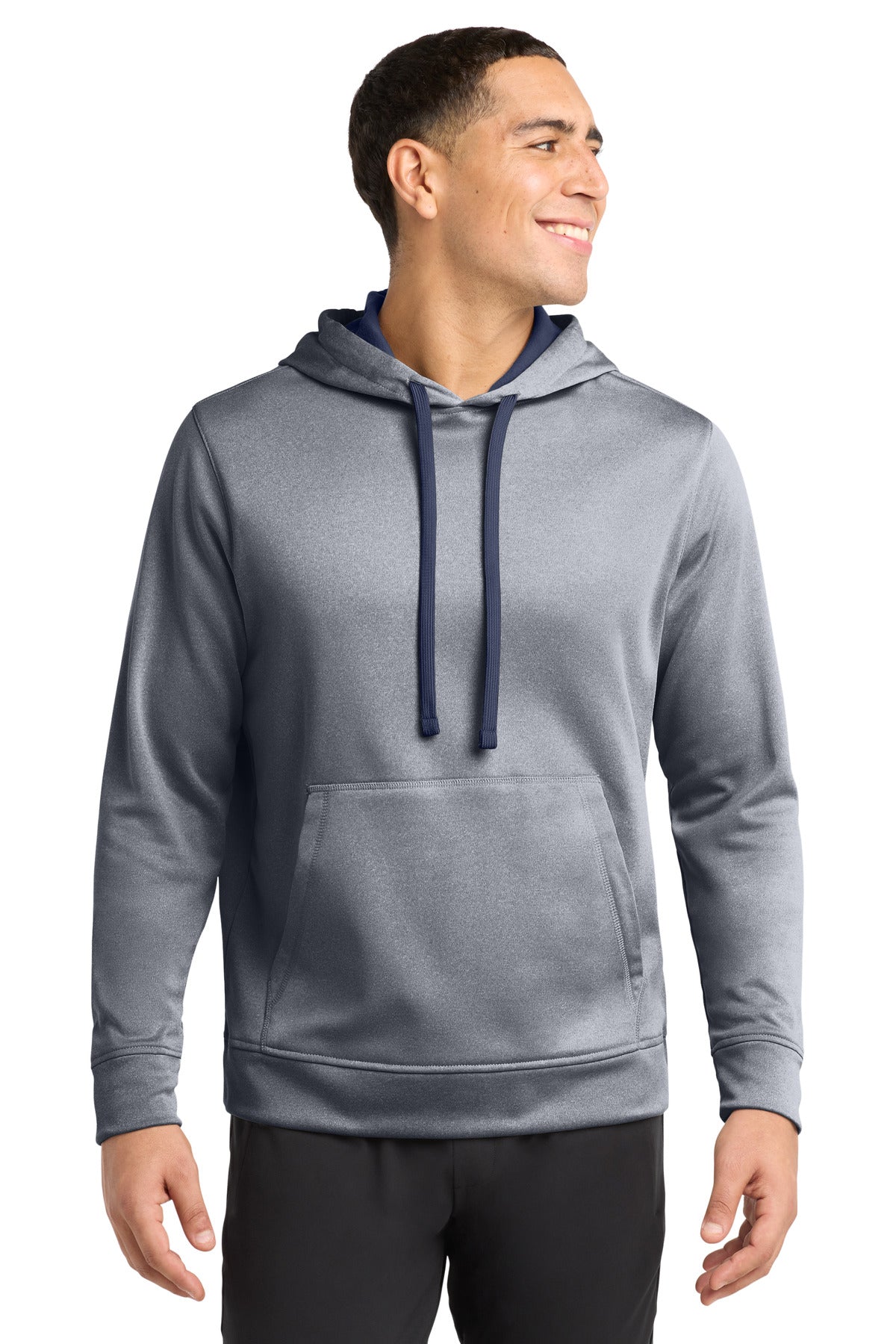 Sport-Tek ® PosiCharge ® Sport-Wick ® Heather Fleece Hooded Pullover. ST264