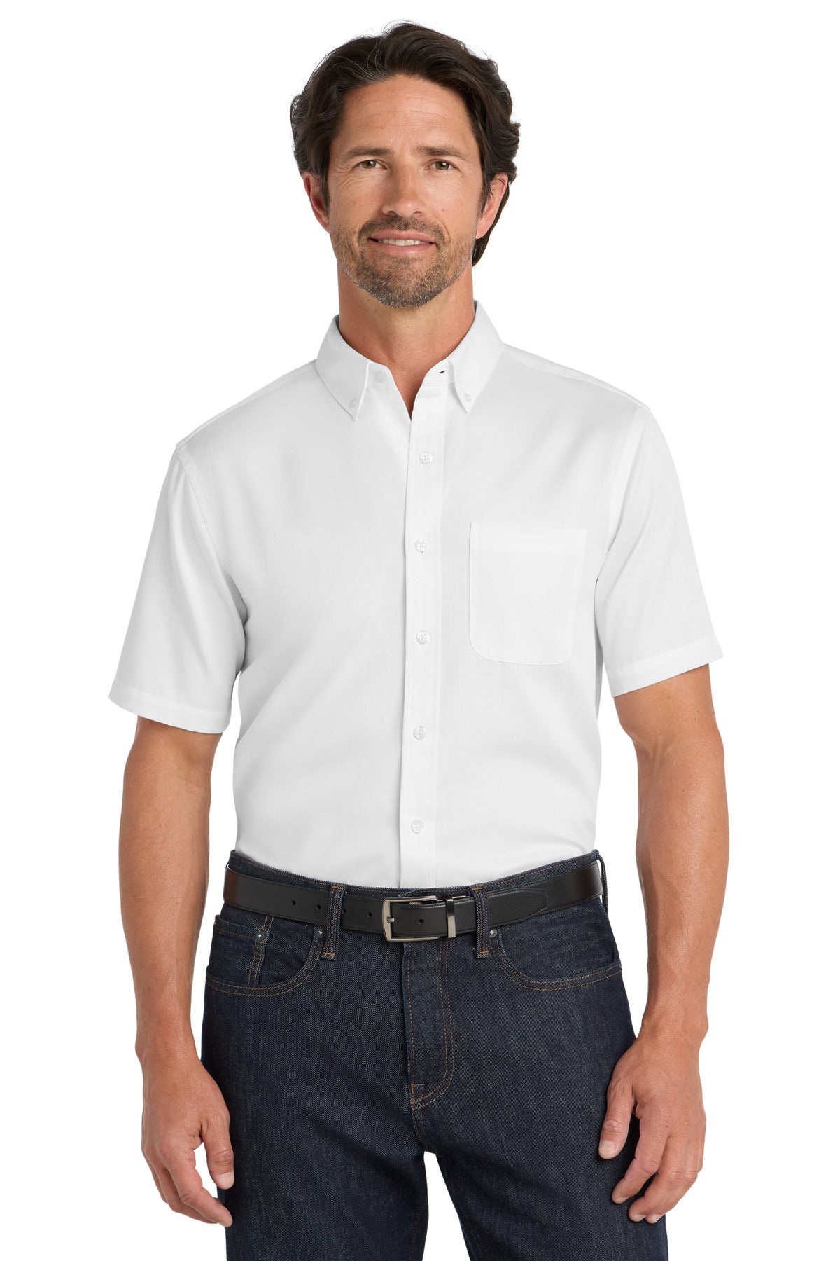 Port Authority® Short Sleeve SuperPro React™ Twill Shirt. W809