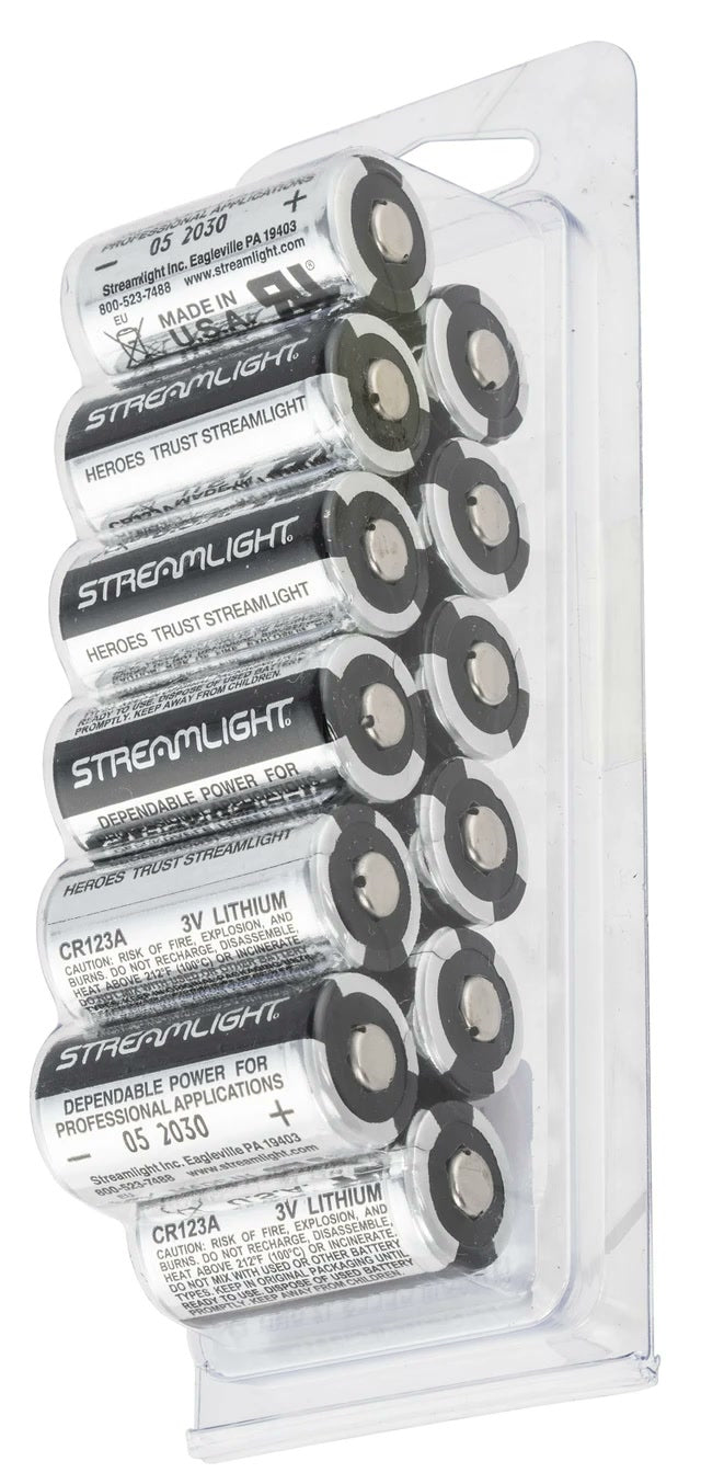 Streamlight CR123A Lithium Batteries (12-Pack) | Hmart Uniform & Tactical Supply
