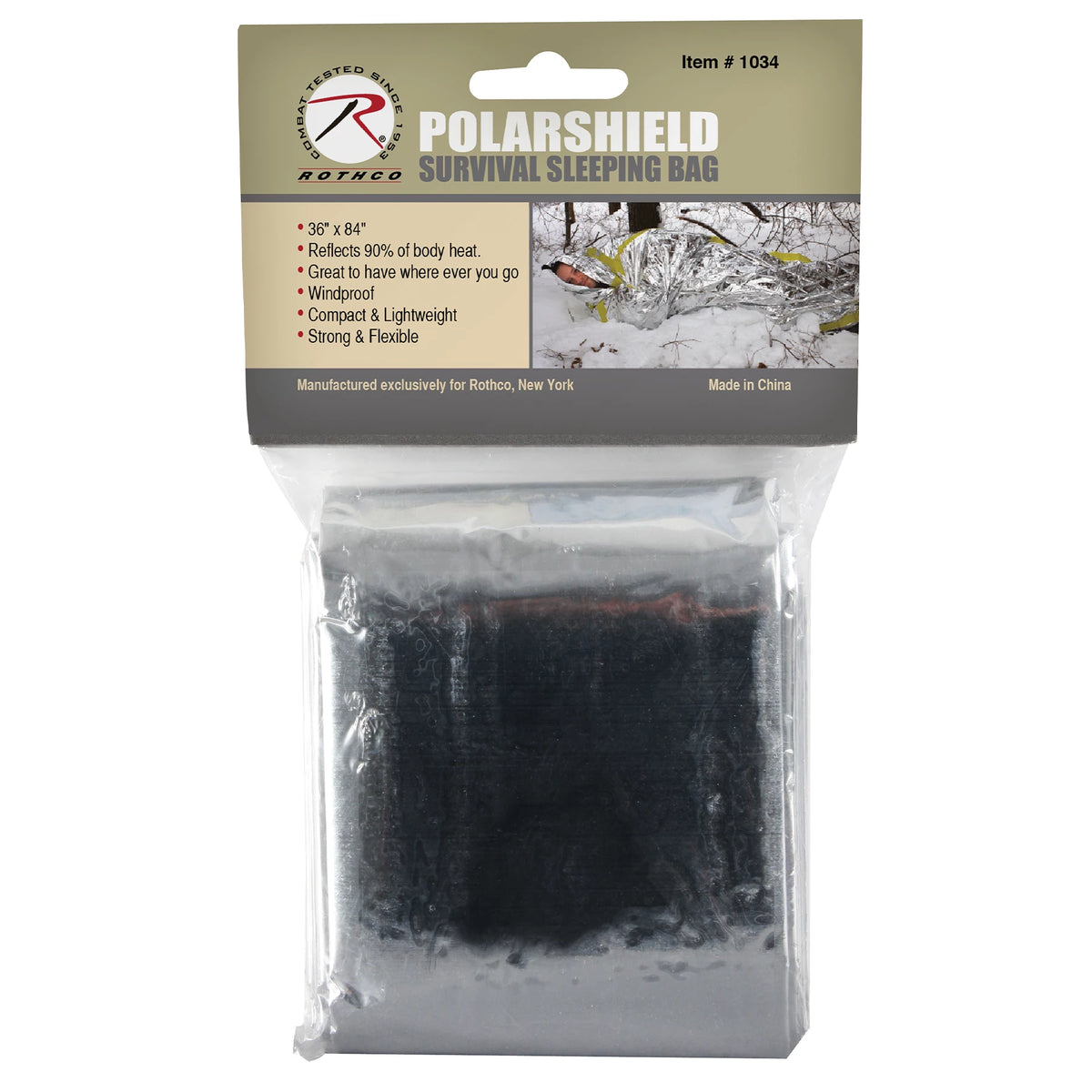 Rothco Polarshield Sleeping Bag Style Survival Blanket - Rothco 1034