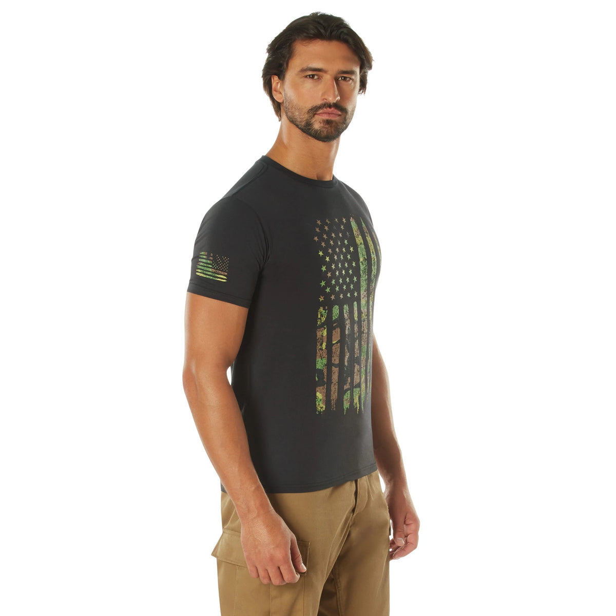 Rothco Distressed US Flag Athletic Fit T-Shirt - Rothco 10740-MED