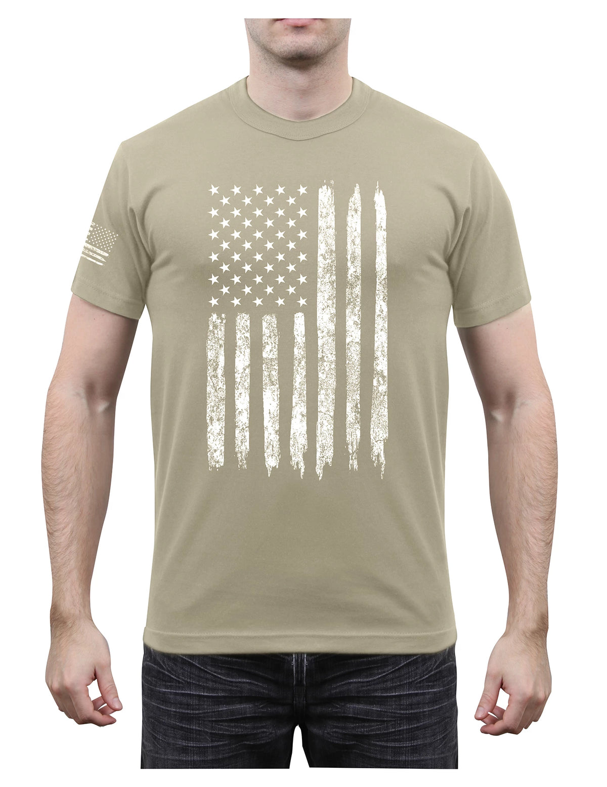 Rothco Distressed US Flag Athletic Fit T-Shirt - Rothco 10870-MED