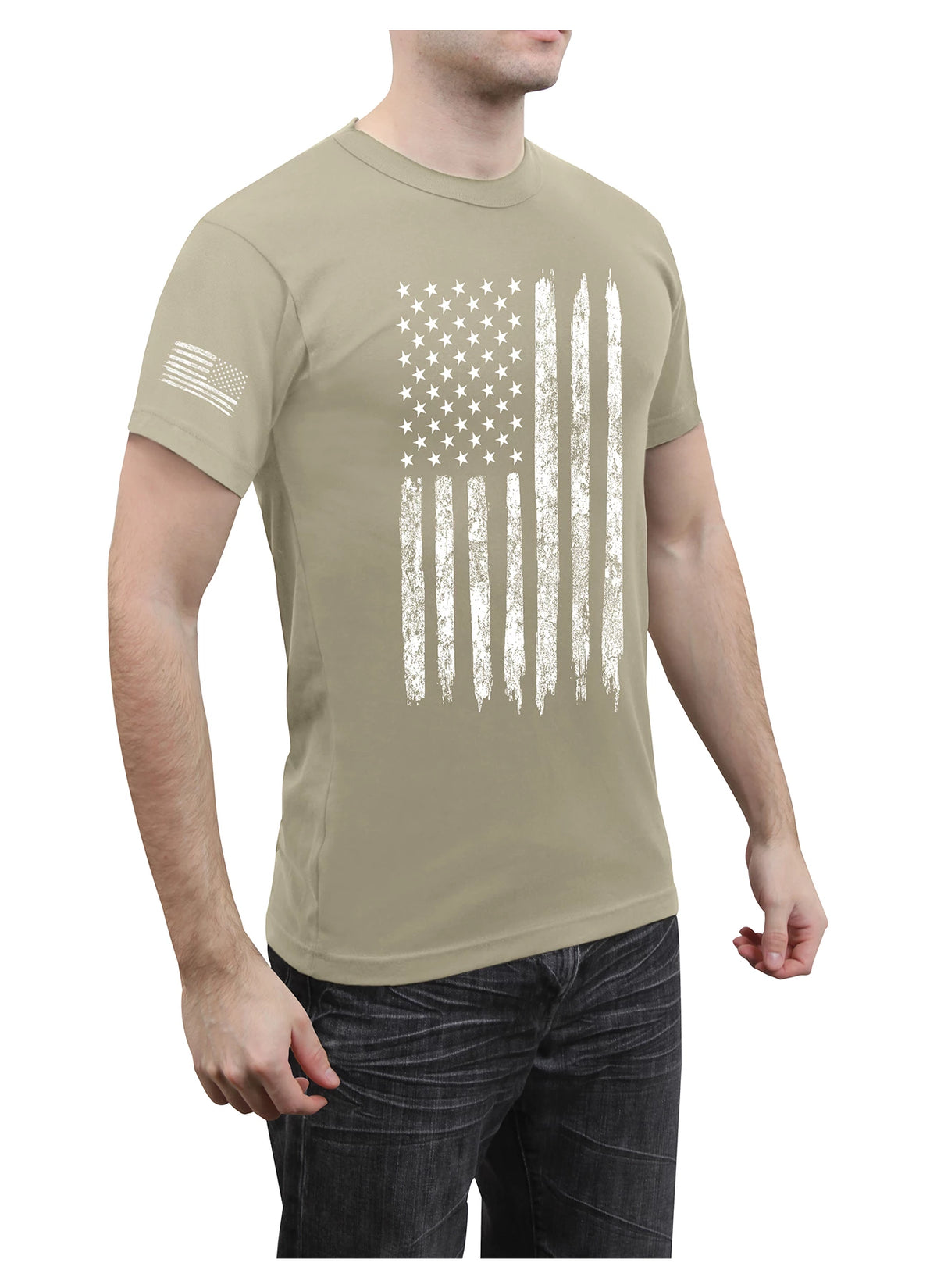 Rothco Distressed US Flag Athletic Fit T-Shirt - Rothco 10870-MED