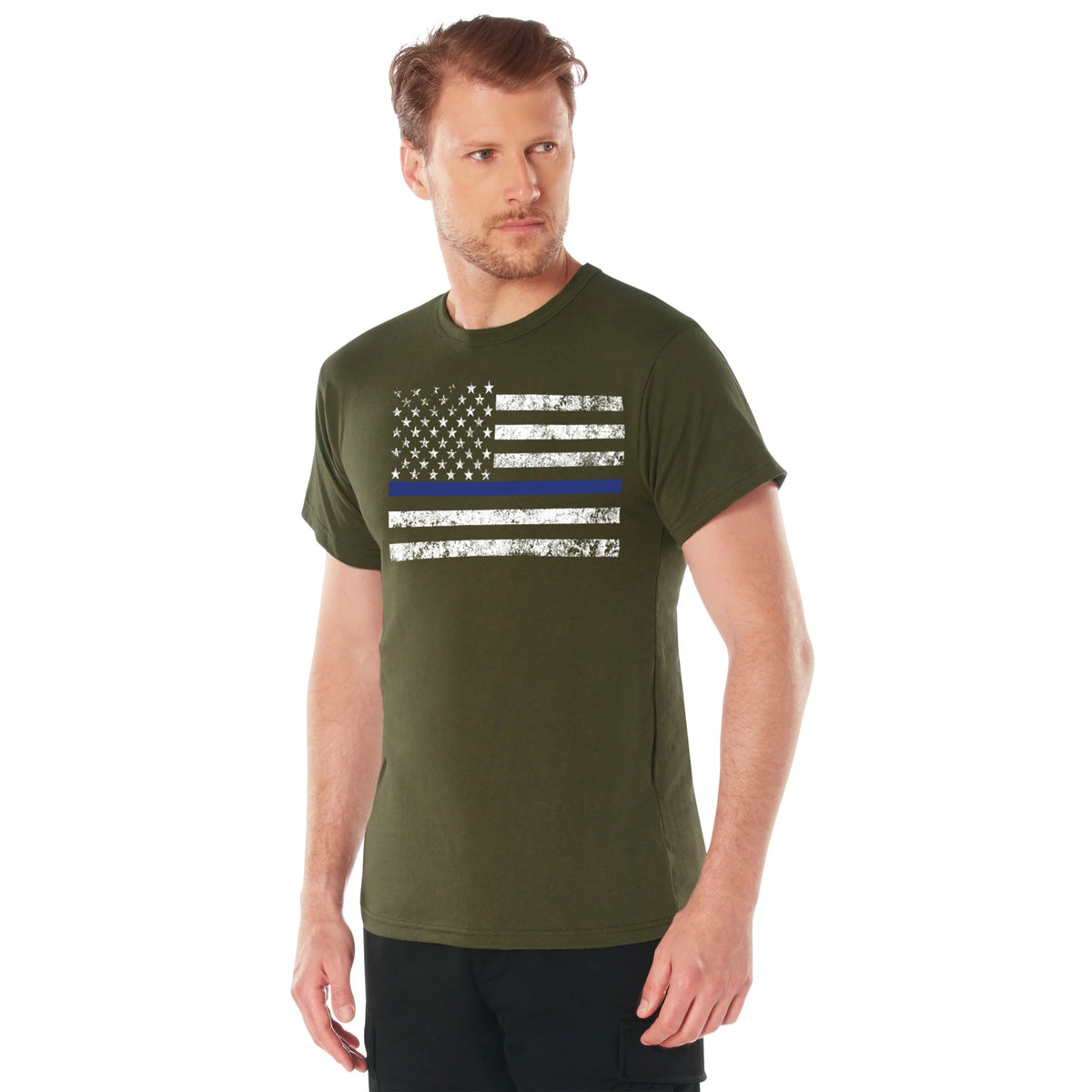 Rothco Thin Blue Line T-Shirt - Rothco 1092-MED