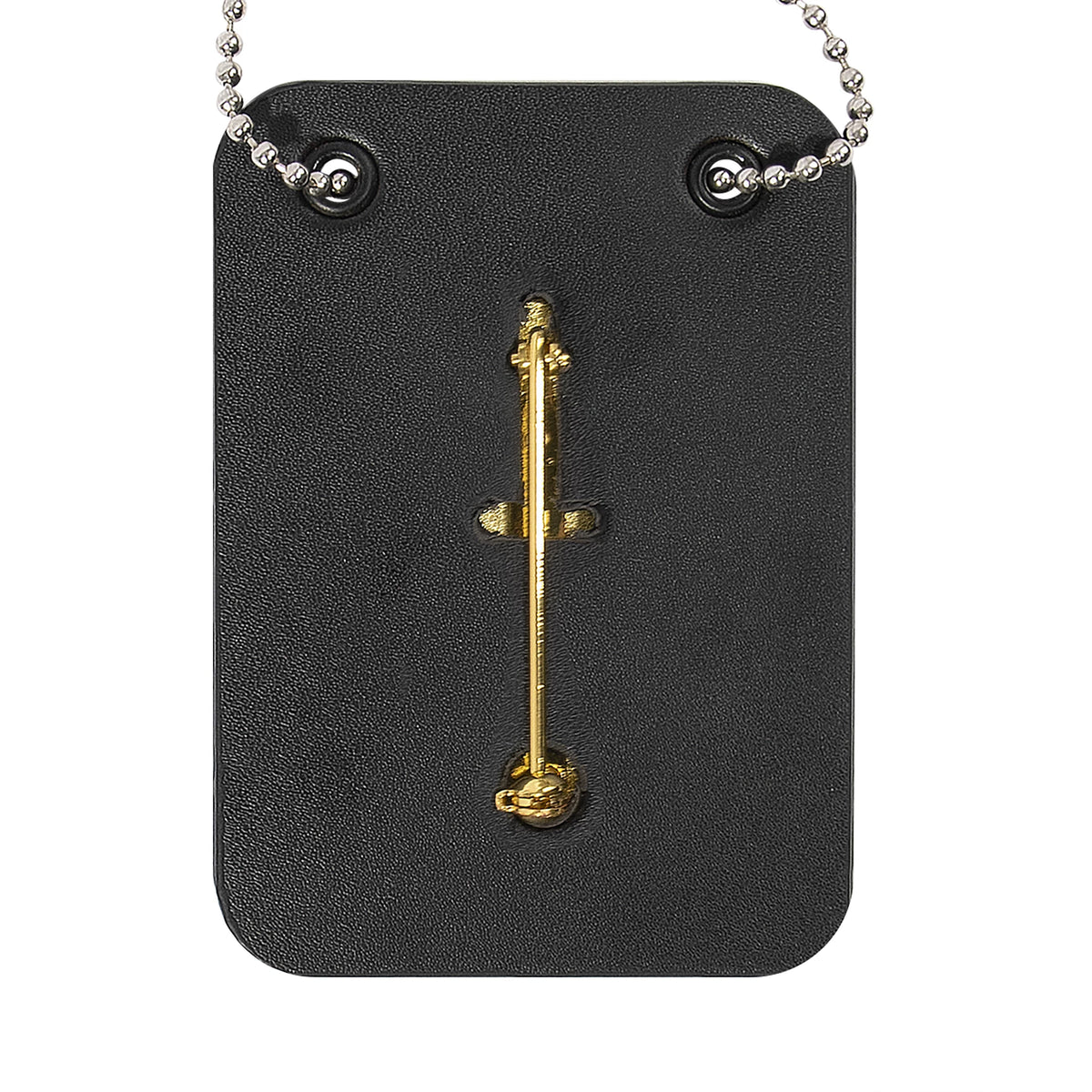 Rothco Low Profile Leather Badge Holder with Chain - Rothco 11311