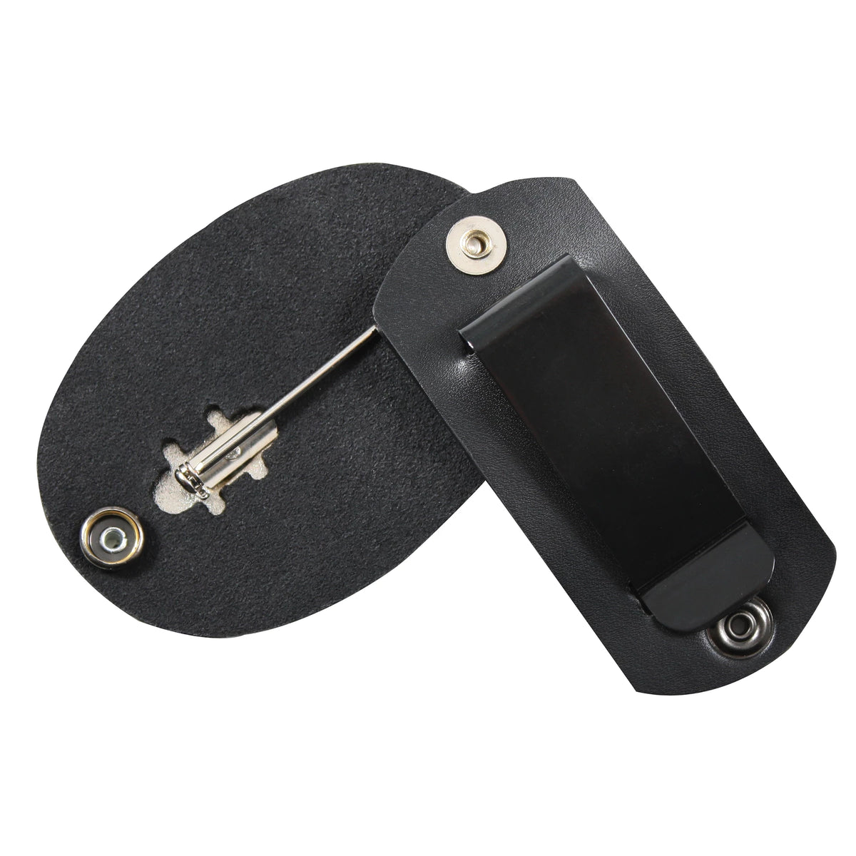 Rothco Leather Clip-On Badge Holder with Swivel Snap - Rothco 1133