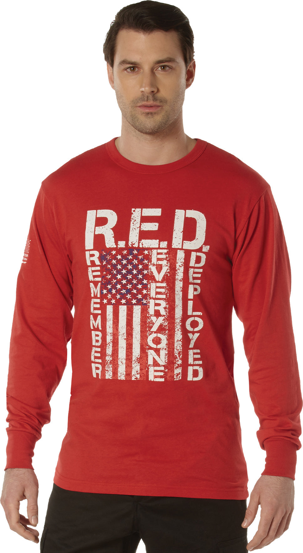 Rothco R.E.D. (Remember Everyone Deployed) Long Sleeve T-Shirt - Red