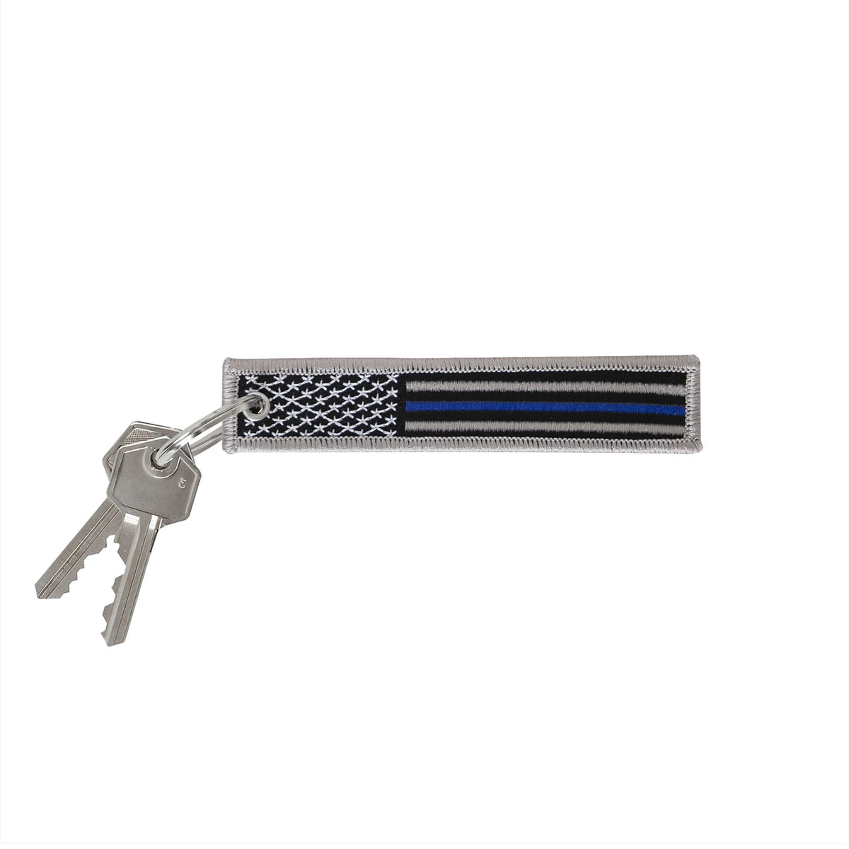 Rothco Thin Blue Line Flag Patch Keychain - Rothco 1258
