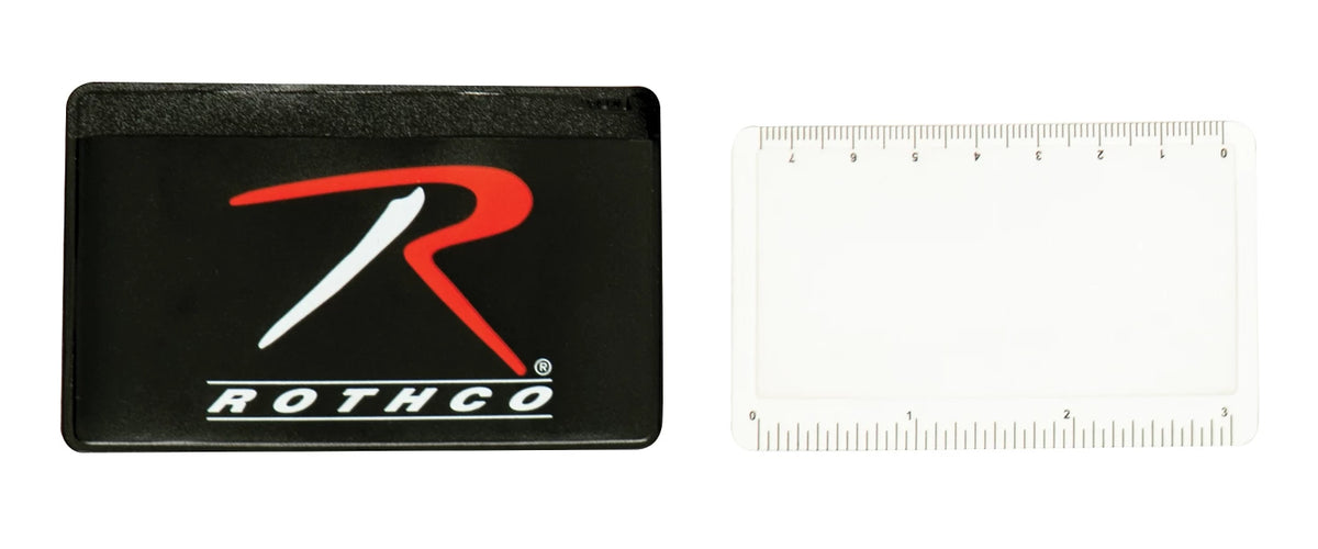 Rothco Survival Magnifying Card And Ruler - Rothco 1286