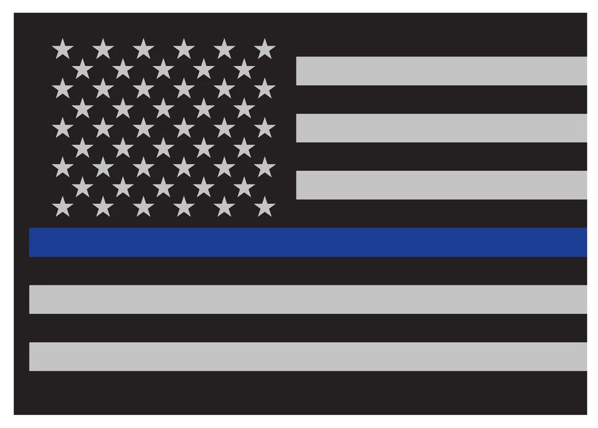 Rothco Thin Blue Line Flag Decal - Rothco 1293