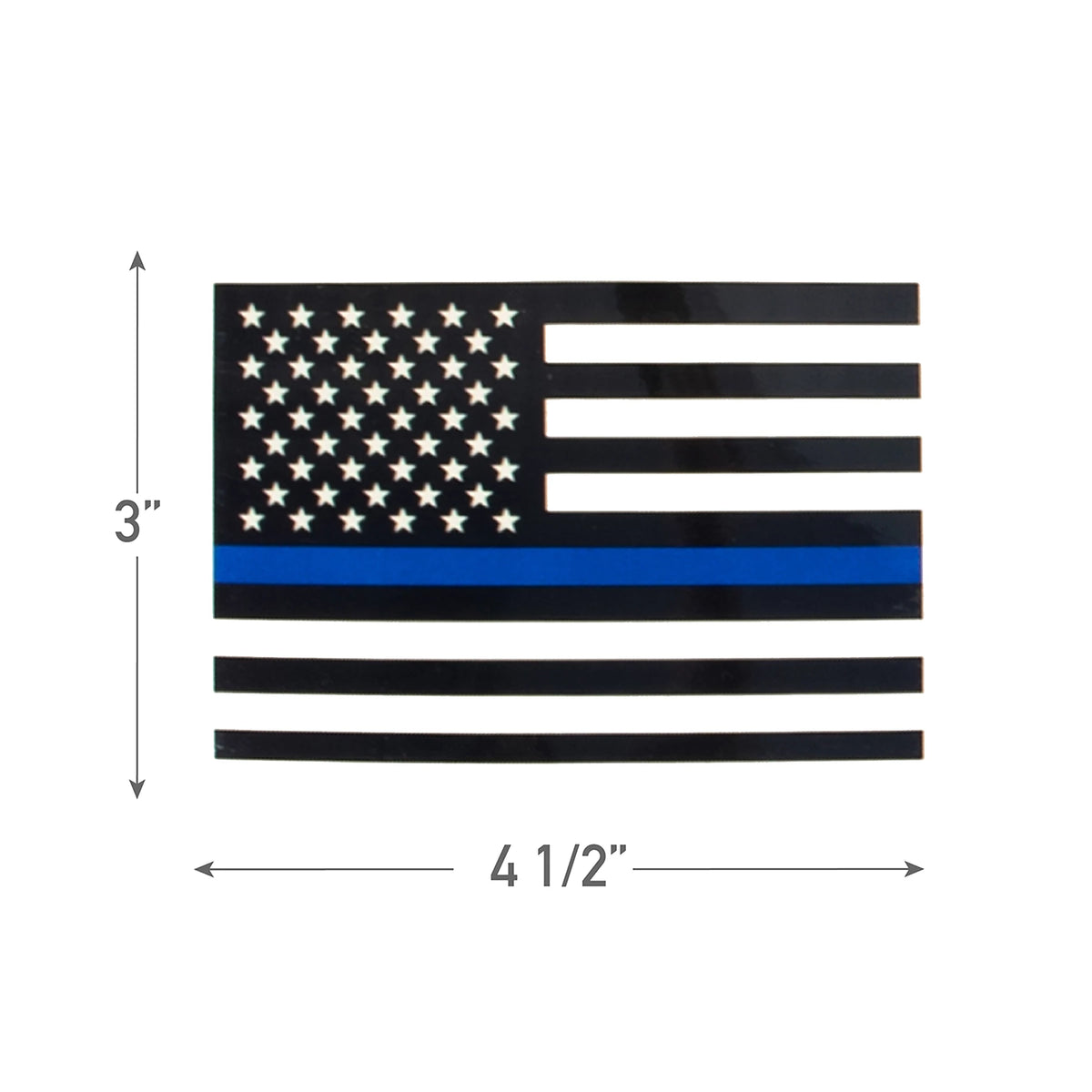 Rothco Transparent Thin Blue Line Flag Decal - Rothco 12930
