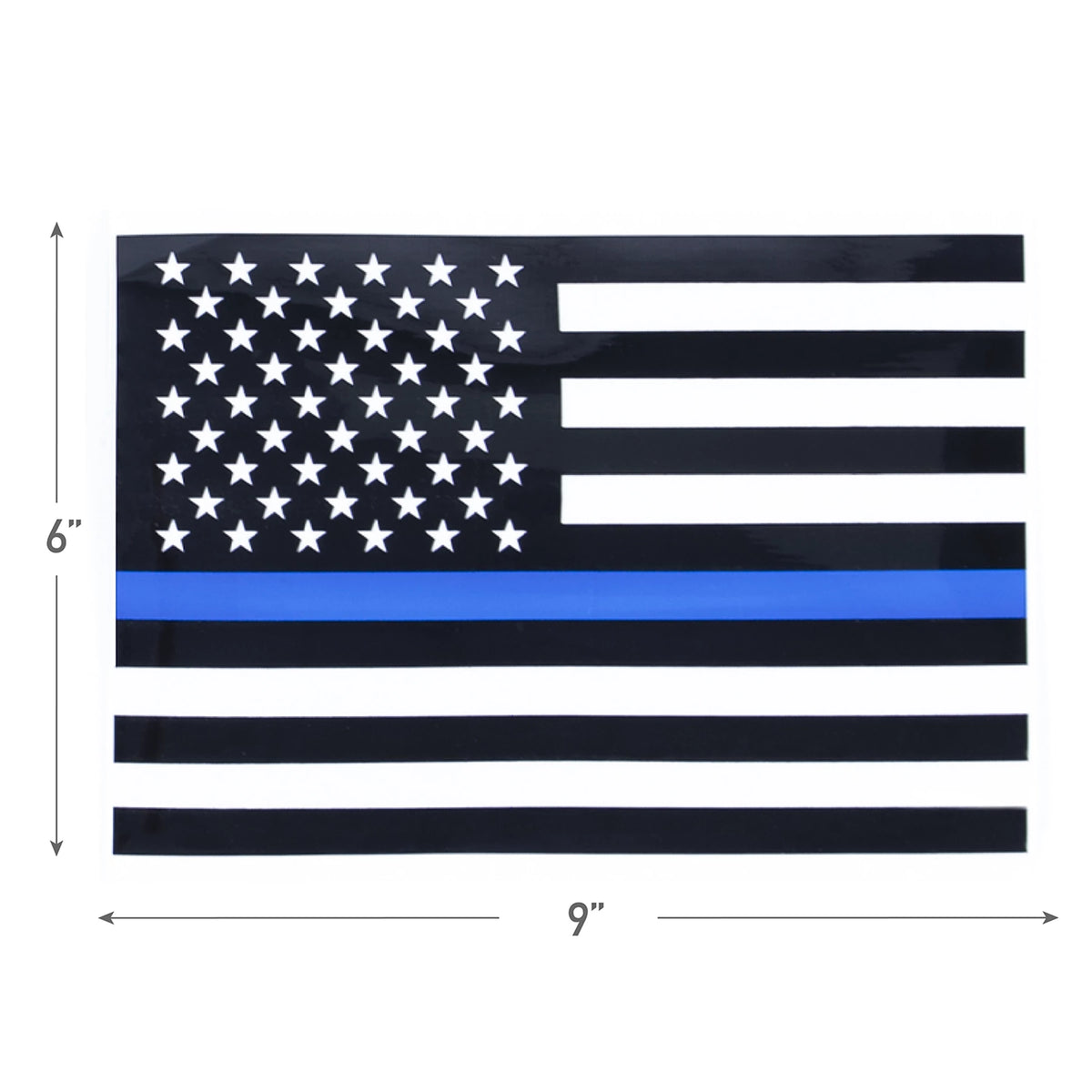 Rothco Transparent Thin Blue Line Flag Decal - Rothco 12931