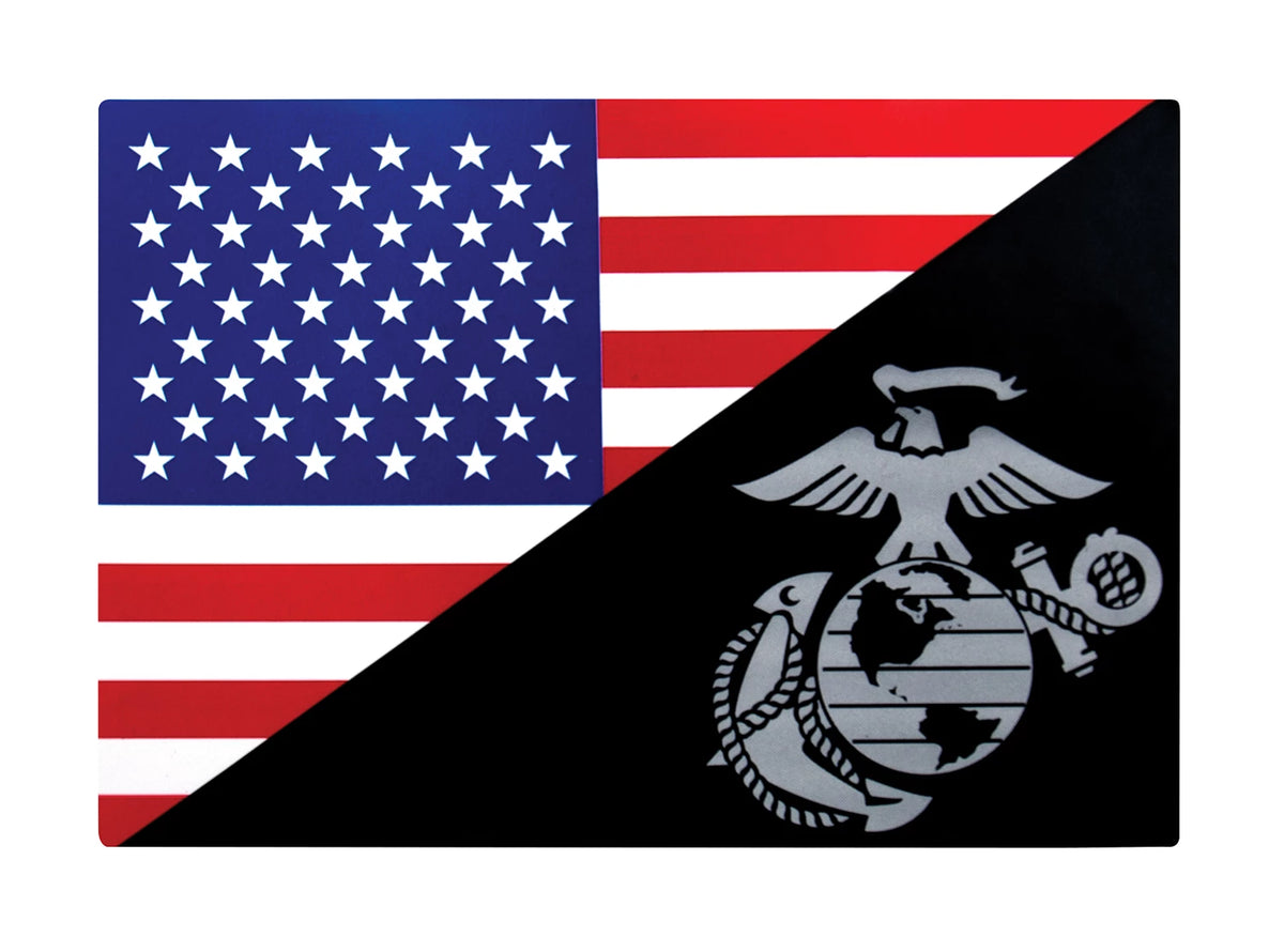 Rothco USMC Eagle, Globe and Anchor Flag Decal (Outside / Back Gum) - Rothco 1298