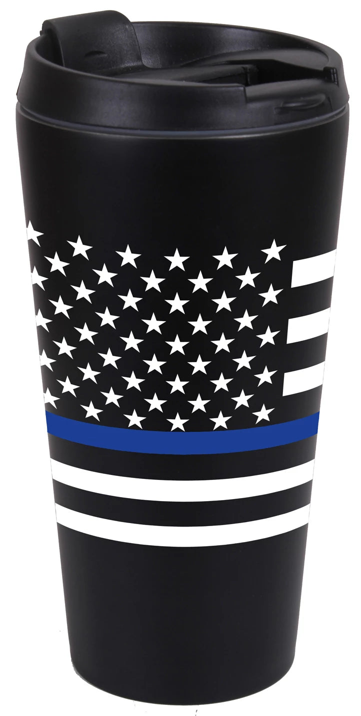 Rothco Thin Blue Line Flag Travel Mug - Rothco 1299