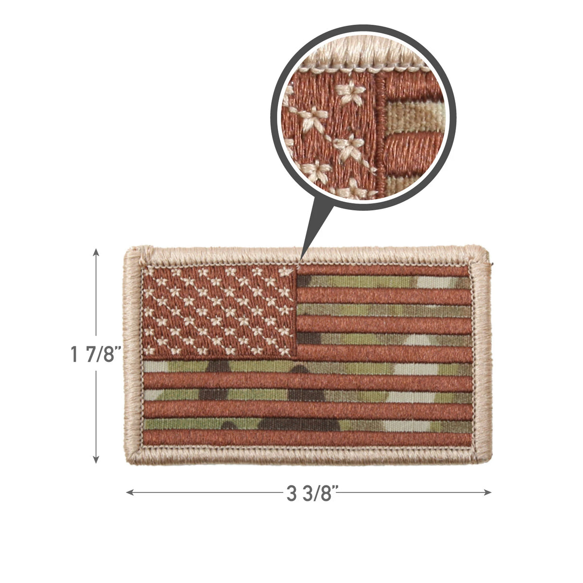 Rothco American Flag Patch - Hook Back - Rothco 17771