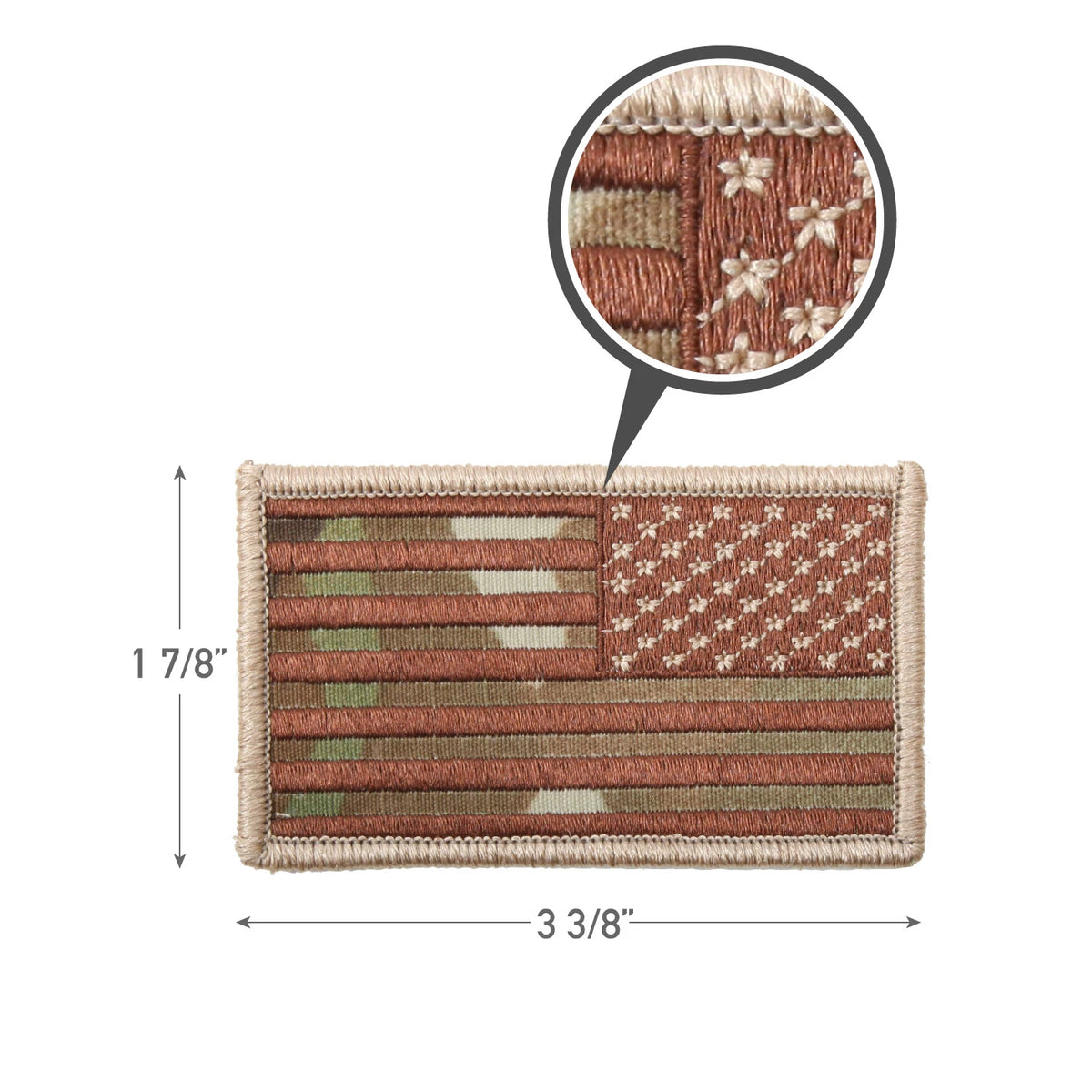 Rothco American Flag Patch - Hook Back - Rothco 17772