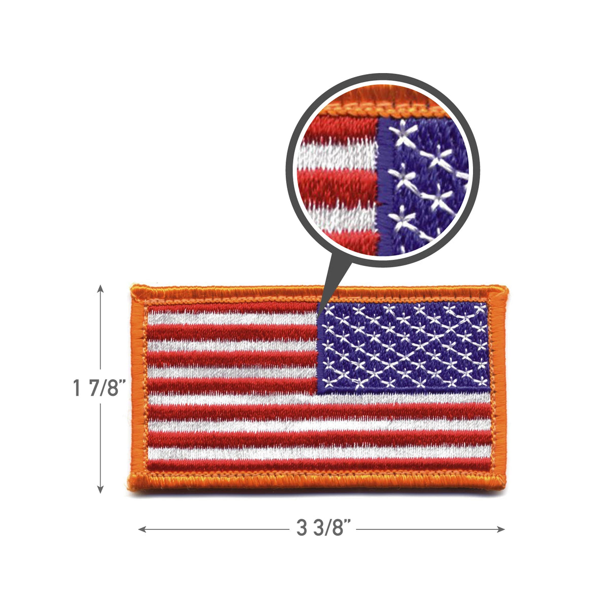 Rothco American Flag Patch - Hook Back - Rothco 17778