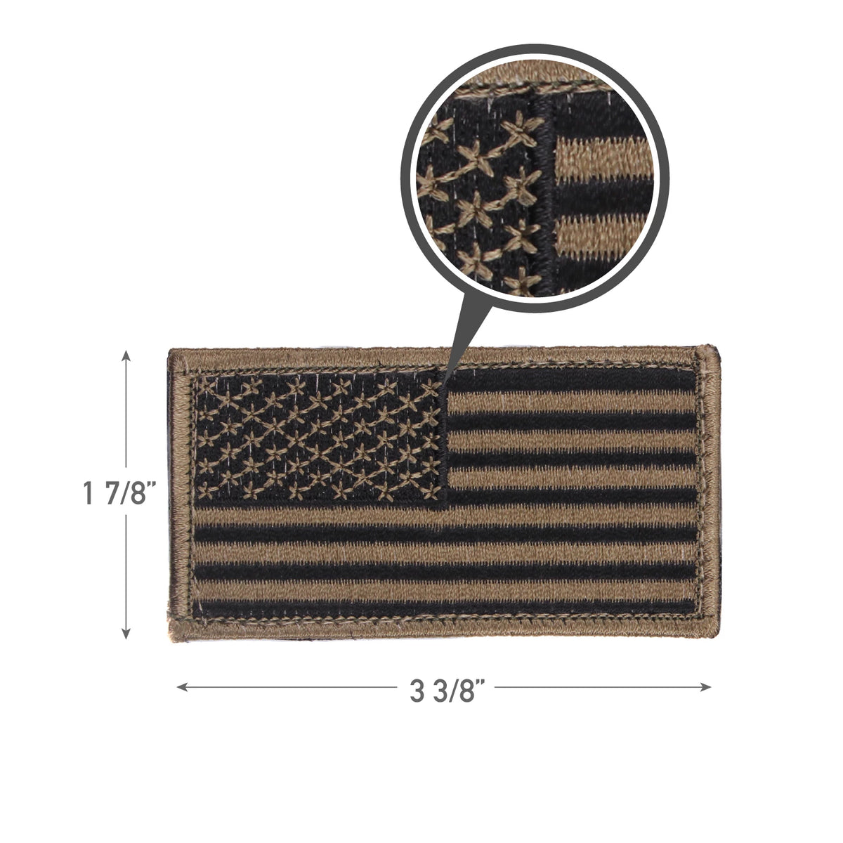 Rothco American Flag Patch - Hook Back - Rothco 17782
