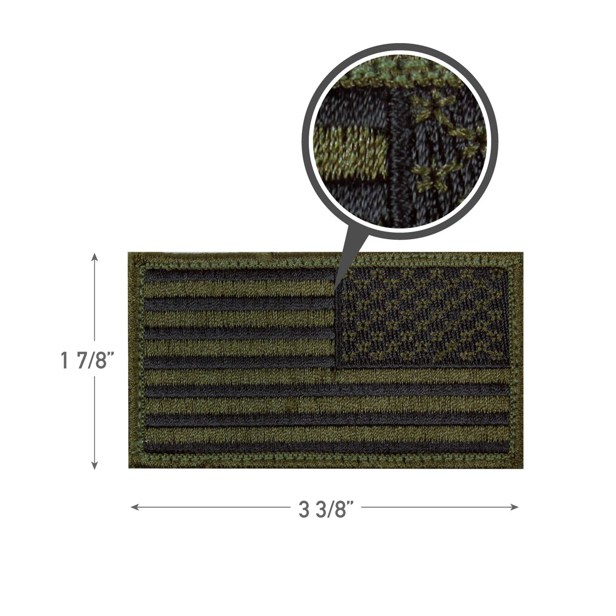 Rothco American Flag Patch - Hook Back - Rothco 17786