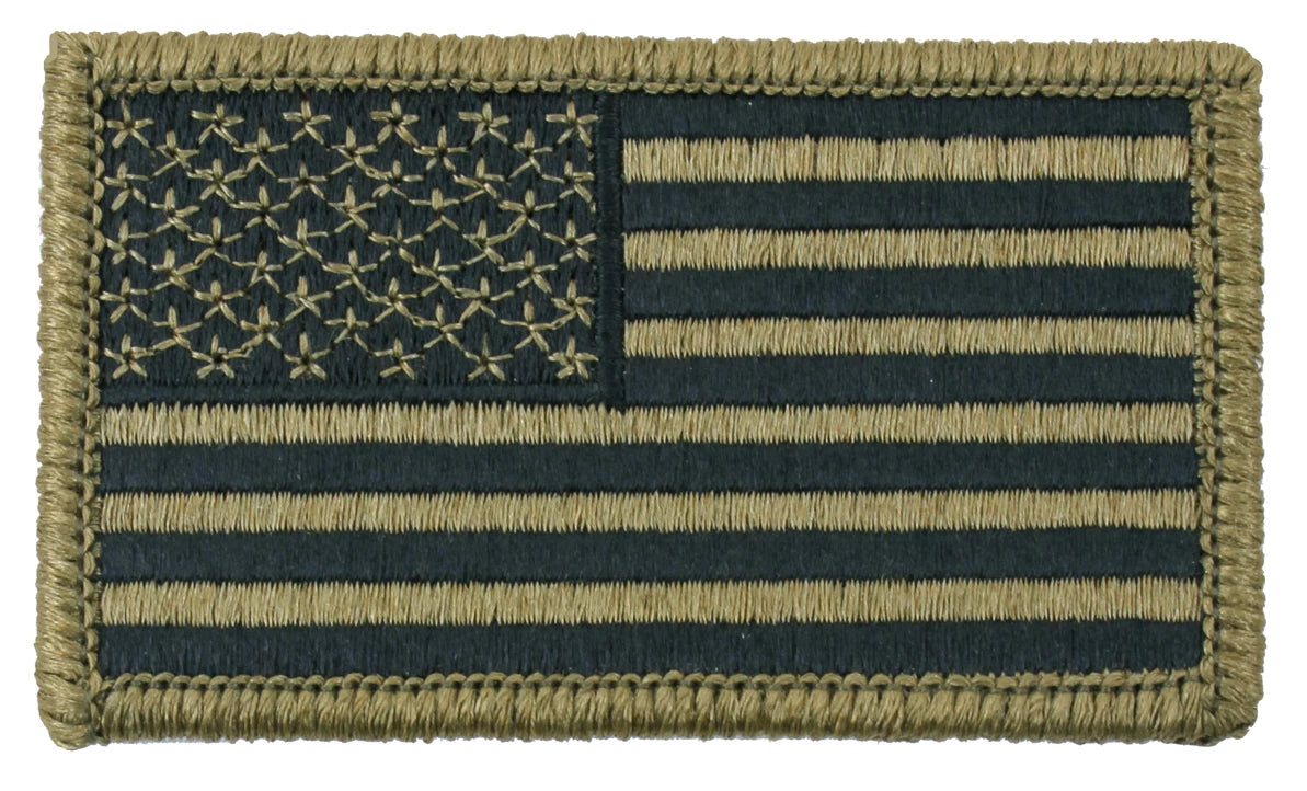 Rothco American Flag Patch With Hook Back - Green - Rothco 17791