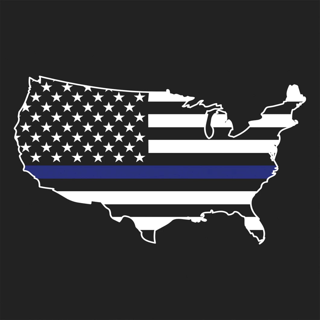 Rothco Thin Blue Line America Map T-Shirt - Rothco 1851-SML