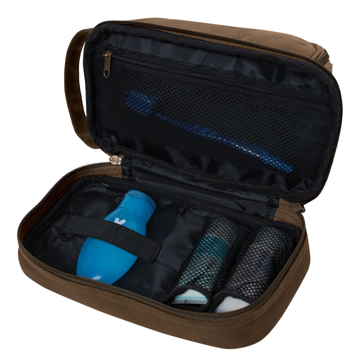 Rothco Deluxe Canvas Travel Kit - Rothco 1854-EARTH BROWN