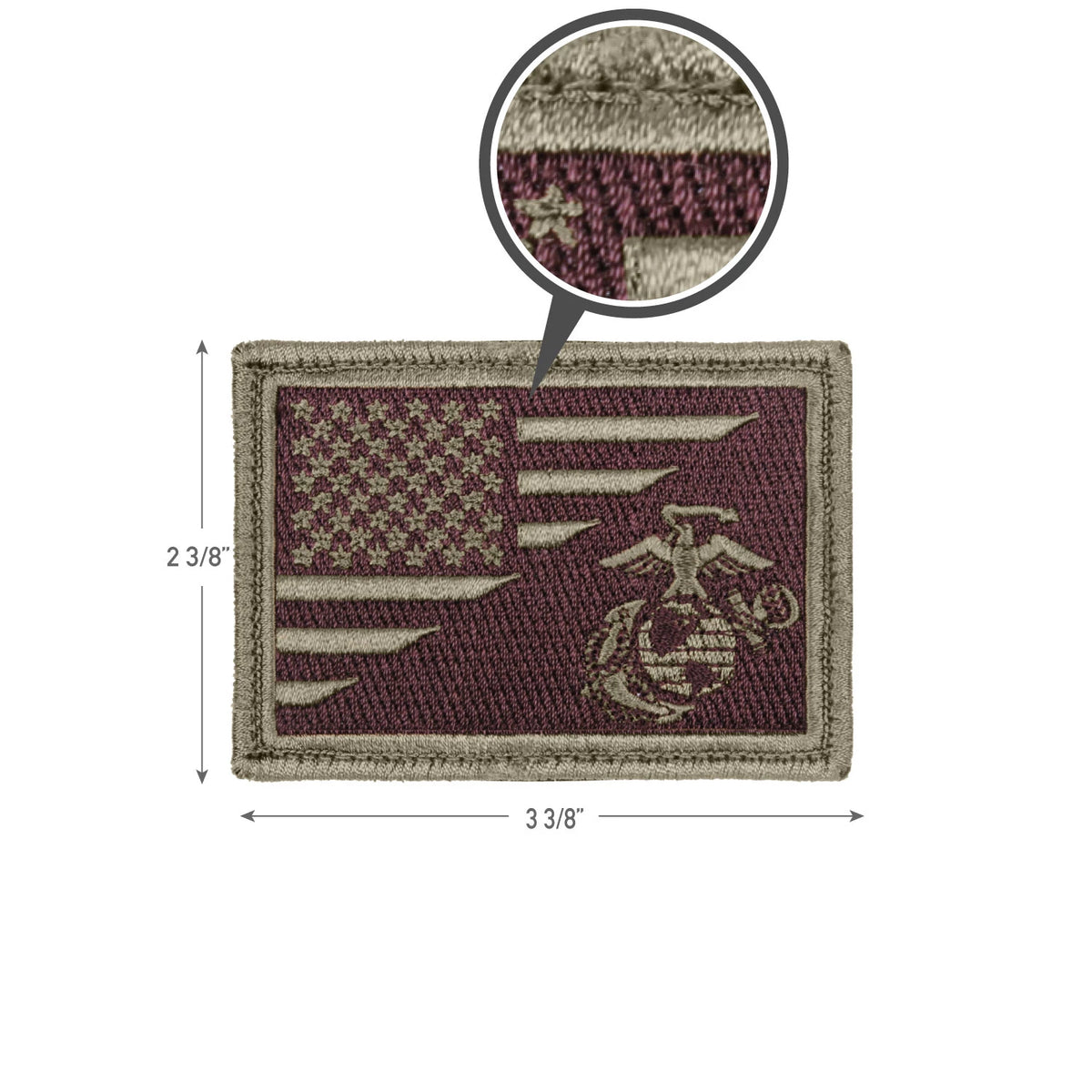 Rothco US Flag / USMC Eagle, Globe and Anchor Morale Patch - Rothco 1891