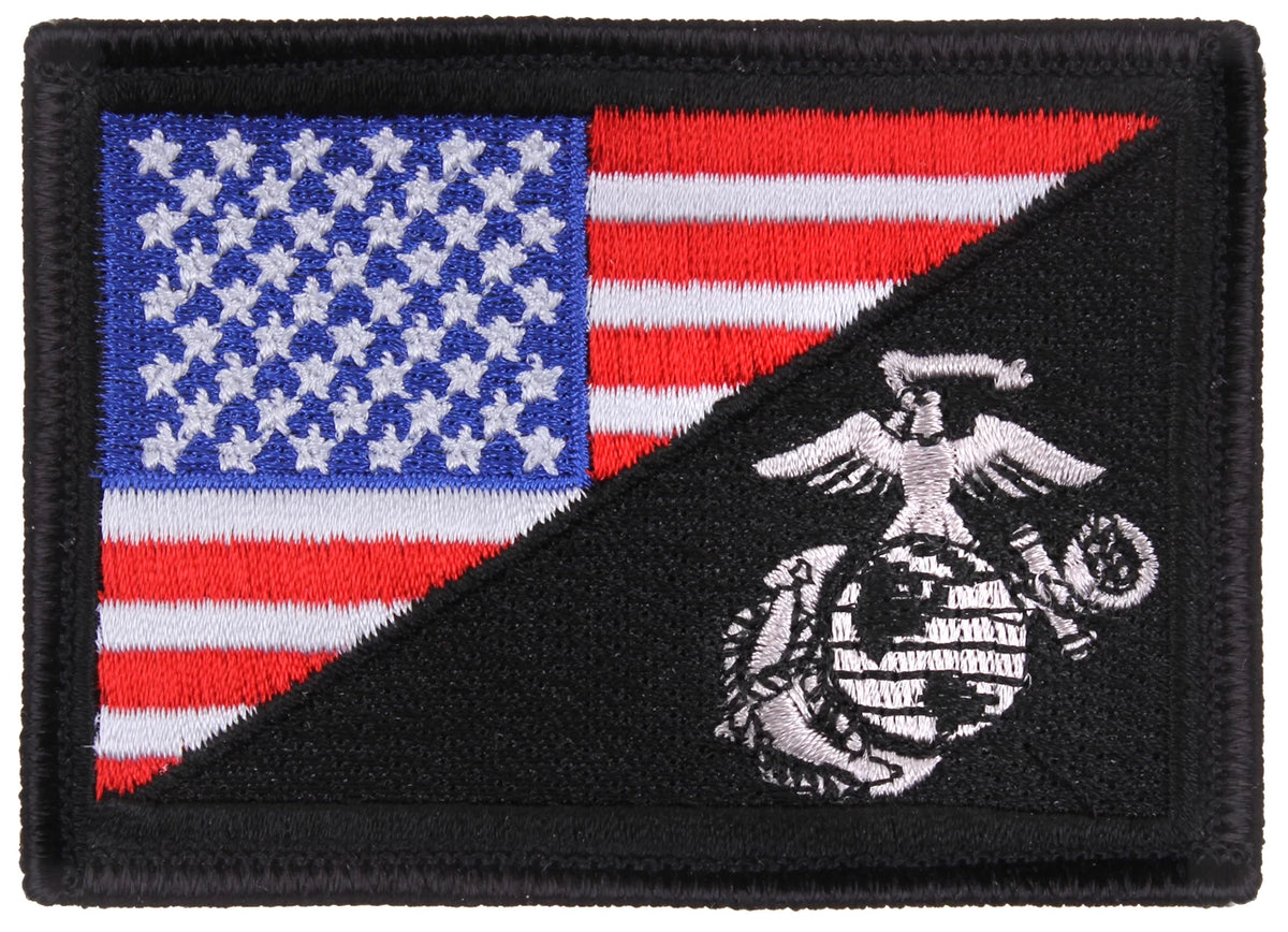 Rothco US Flag / USMC Eagle, Globe and Anchor Morale Patch - Rothco 1896
