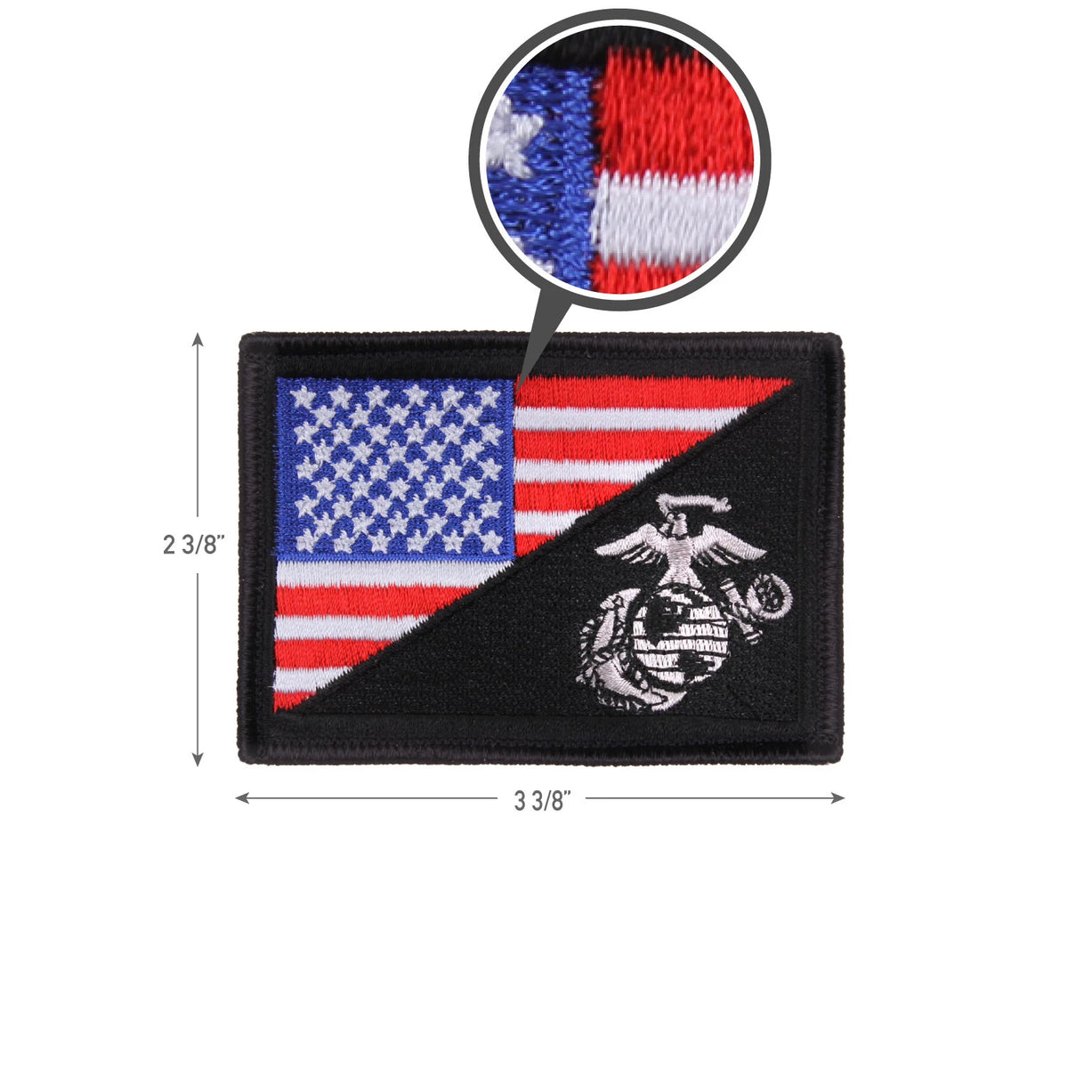 Rothco US Flag / USMC Eagle, Globe and Anchor Morale Patch - Rothco 1896
