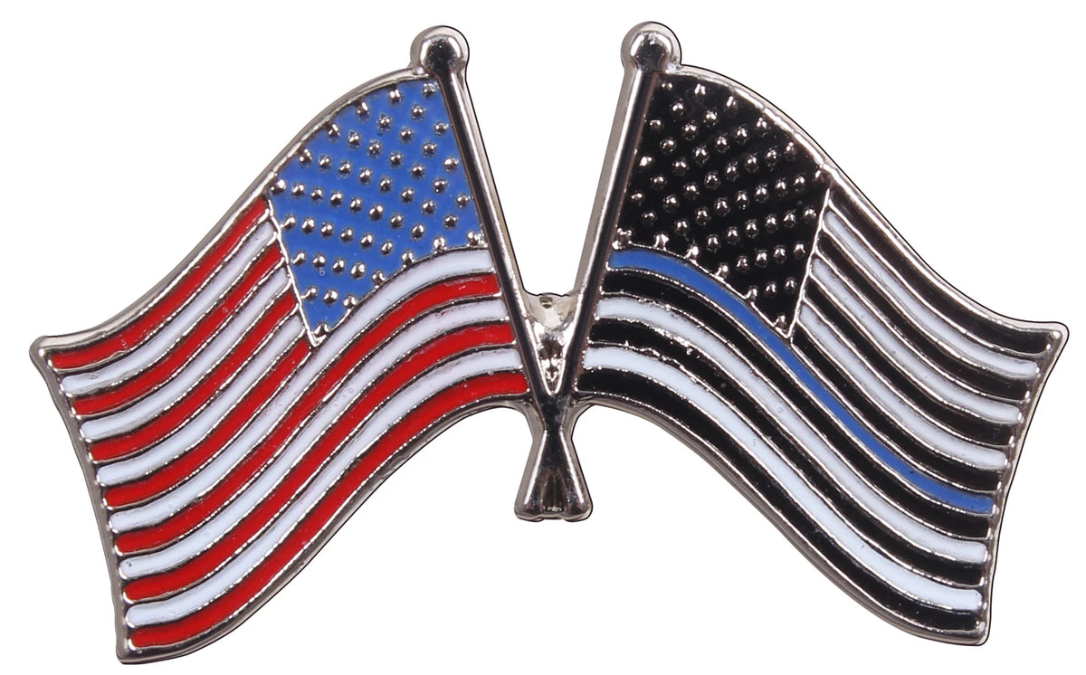Rothco Thin Blue Line US Flag Pin - Rothco 1966