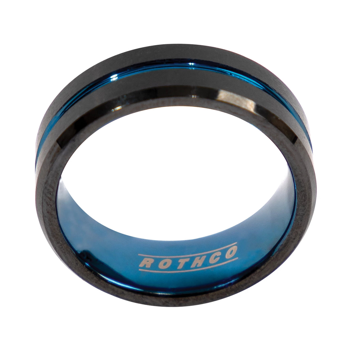 Rothco Tungsten Carbide Thin Blue Line Ring - Rothco 19991-BLACK/BLUE-13