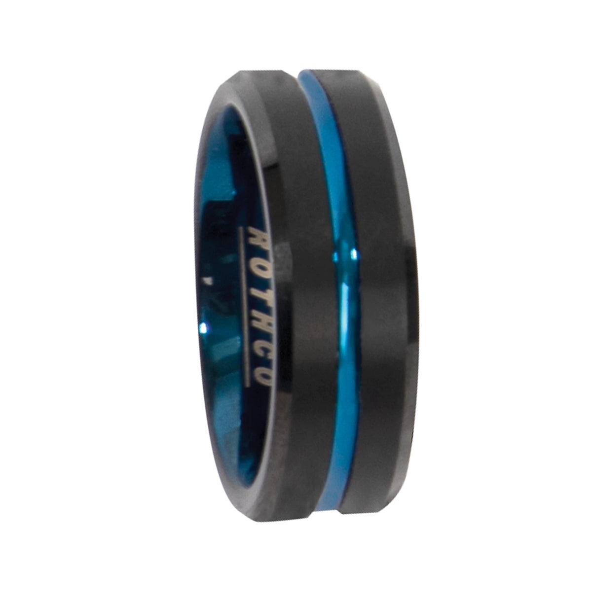 Rothco Tungsten Carbide Thin Blue Line Ring - Rothco 19991-BLACK/BLUE-13