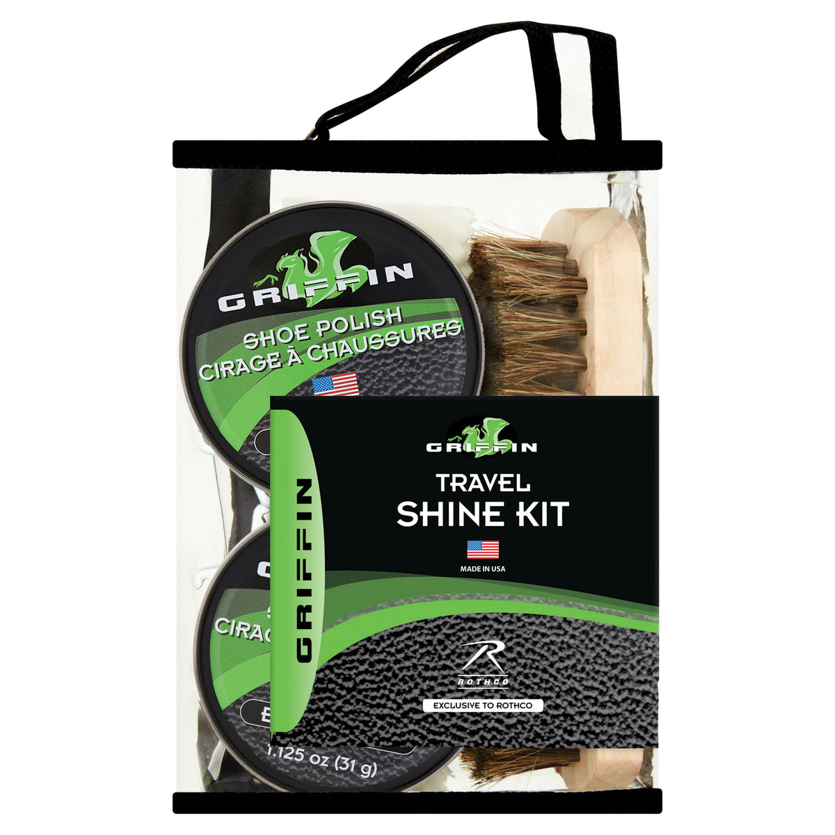 Griffin Travel Shoe Shine Kit - Rothco 20200