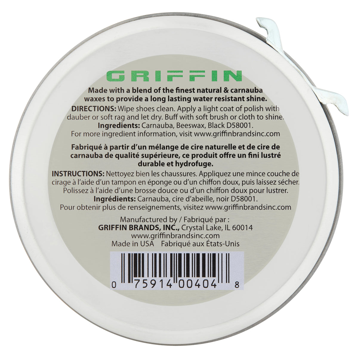 Griffin Military Shine Shoe Polish - Rothco 20202