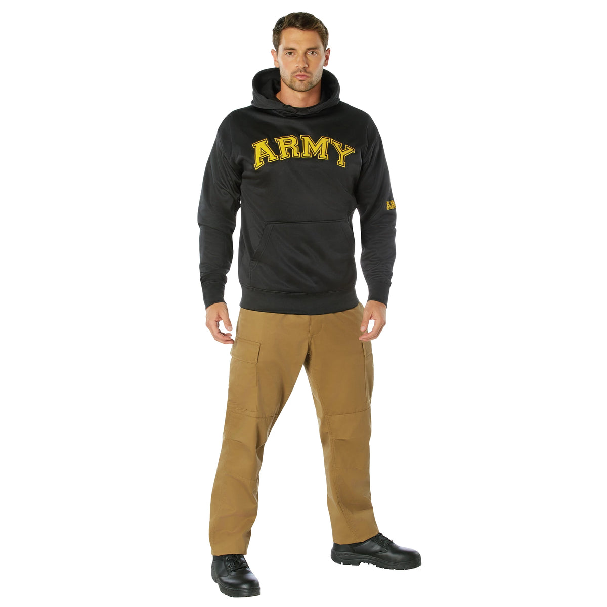 Rothco Army Pullover Hoodie - Black - Rothco 2055-M