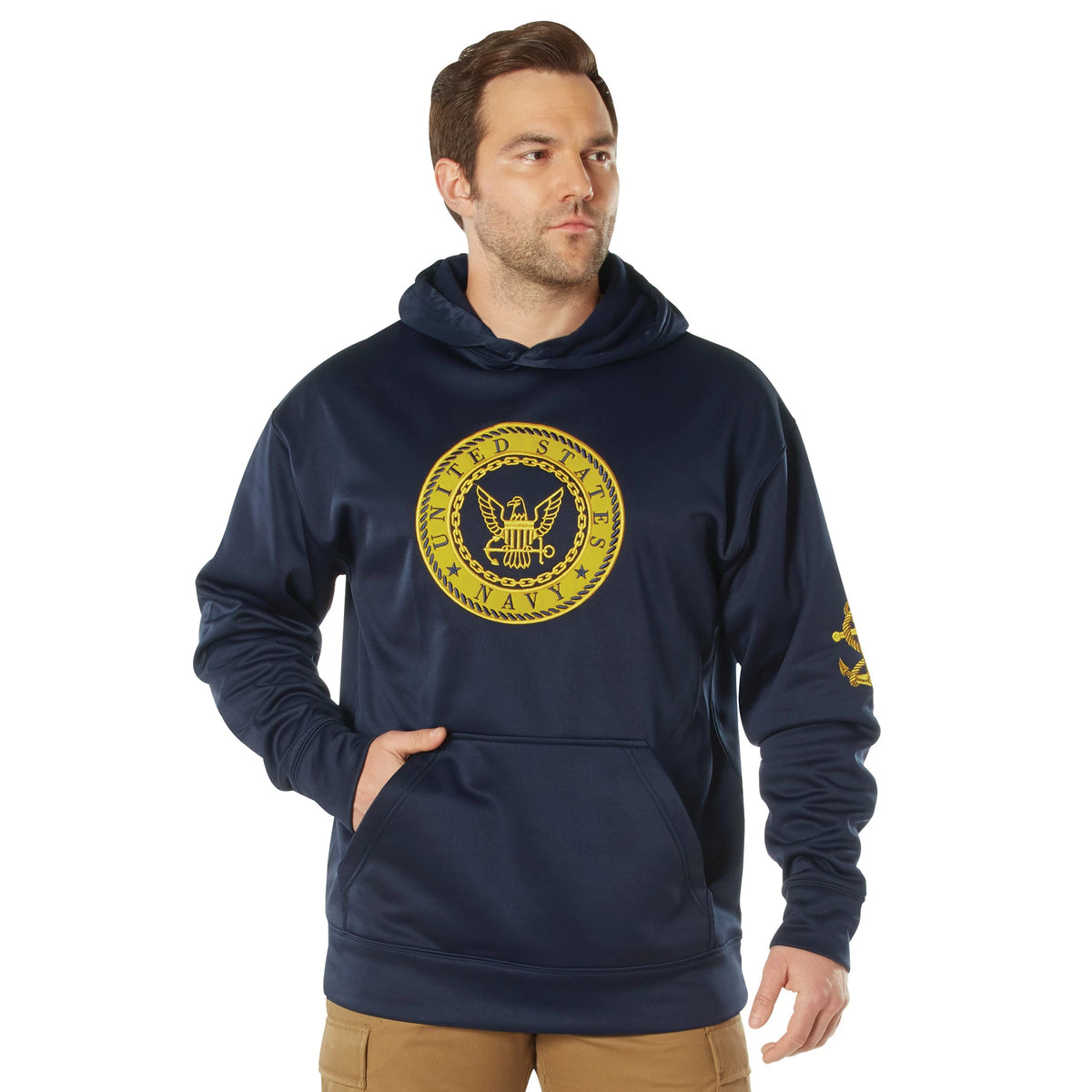 Rothco Navy Emblem Pullover Hooded Sweatshirt - Rothco 20578